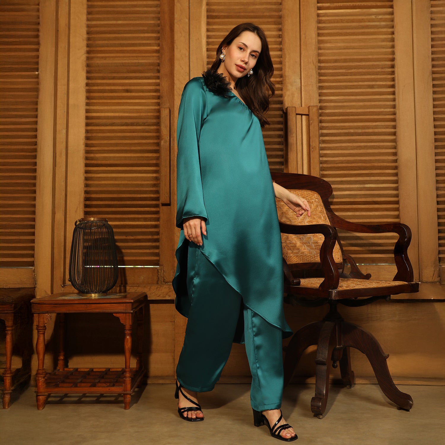 Asymmetrical Flora Co-Ord Set