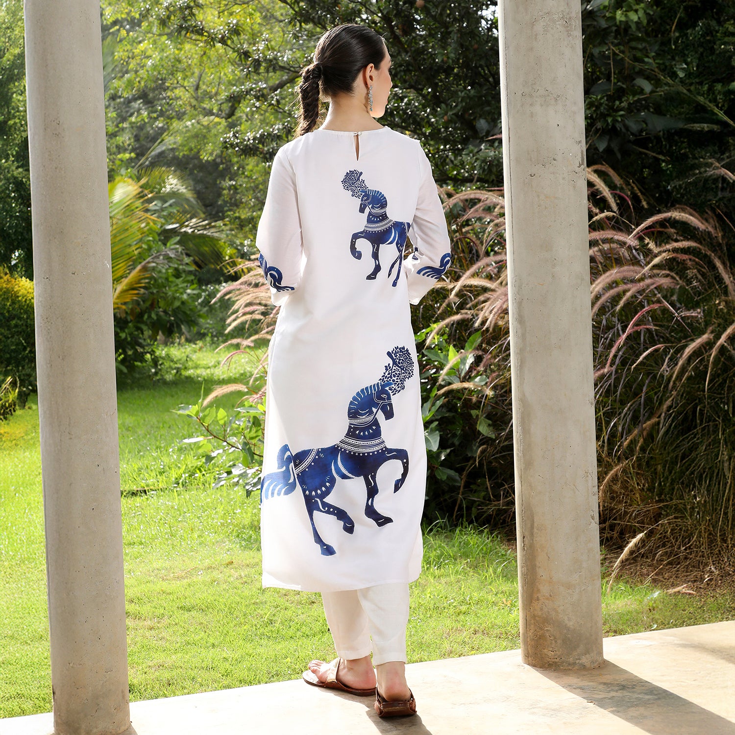 Chariot-Block Kurta Set