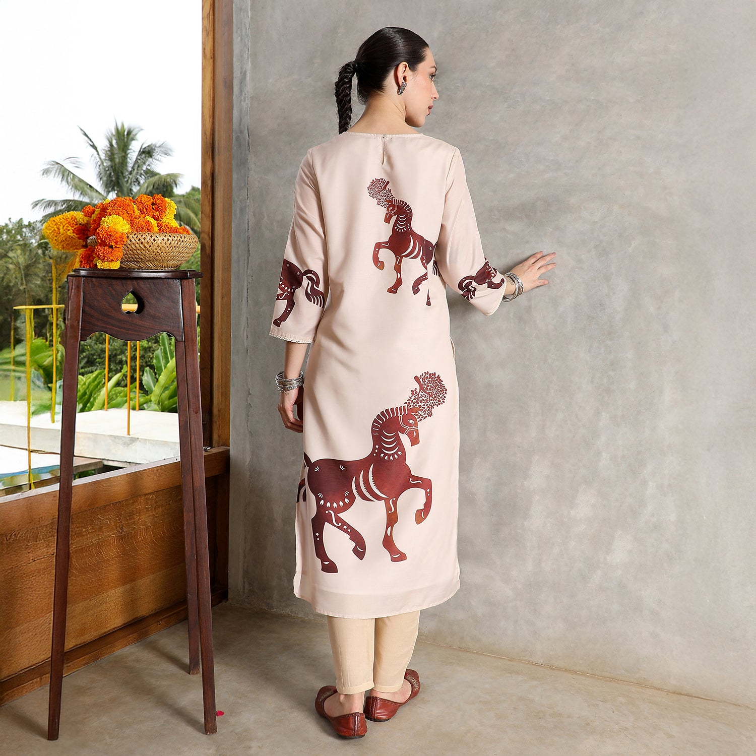 Chariot-Block Kurta Set