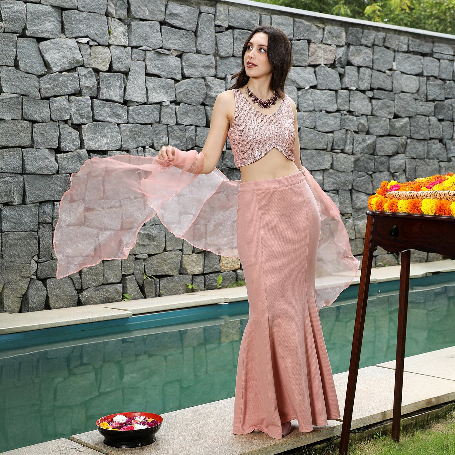 Mermaid-Flare Co-Ord Set