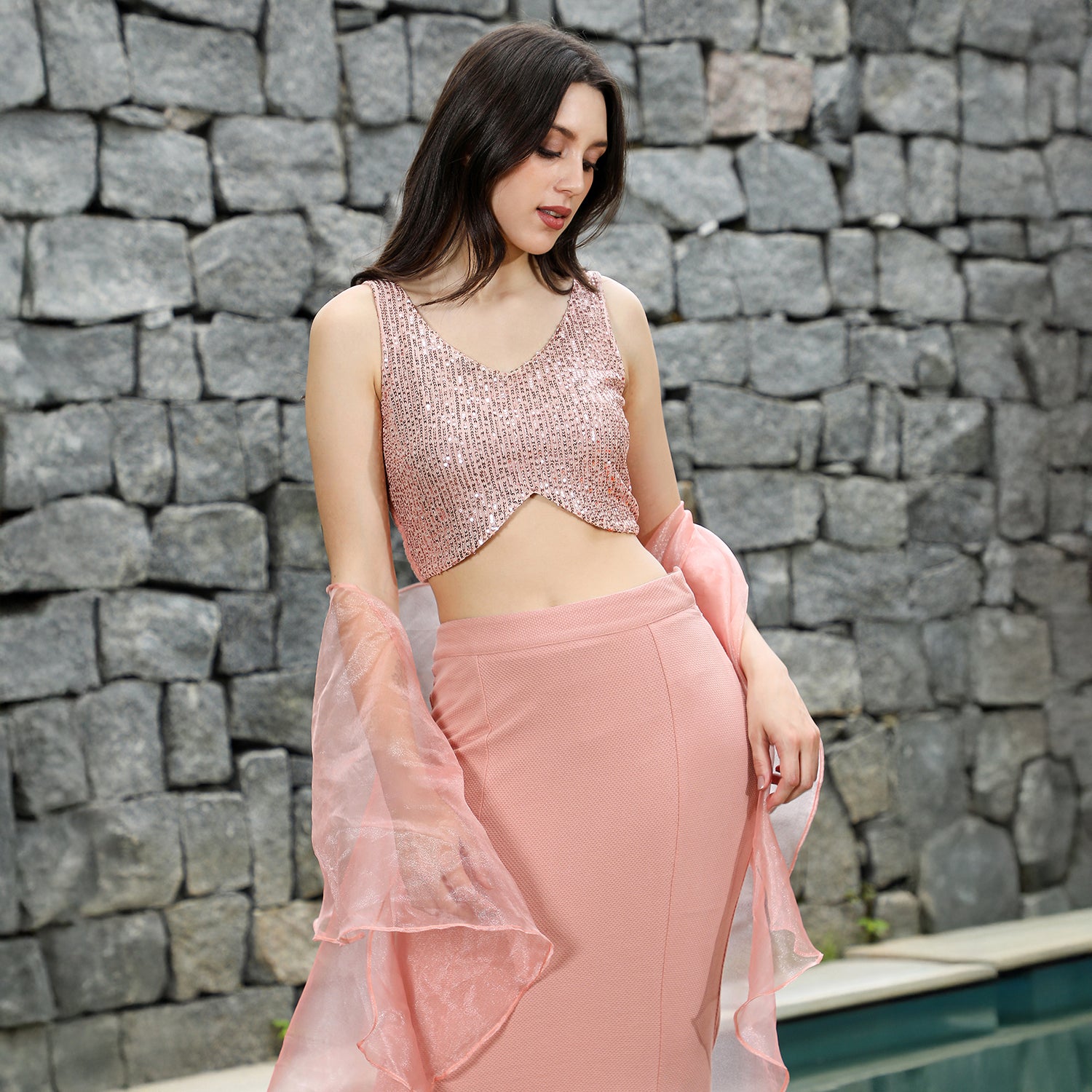 Mermaid-Flare Co-Ord Set