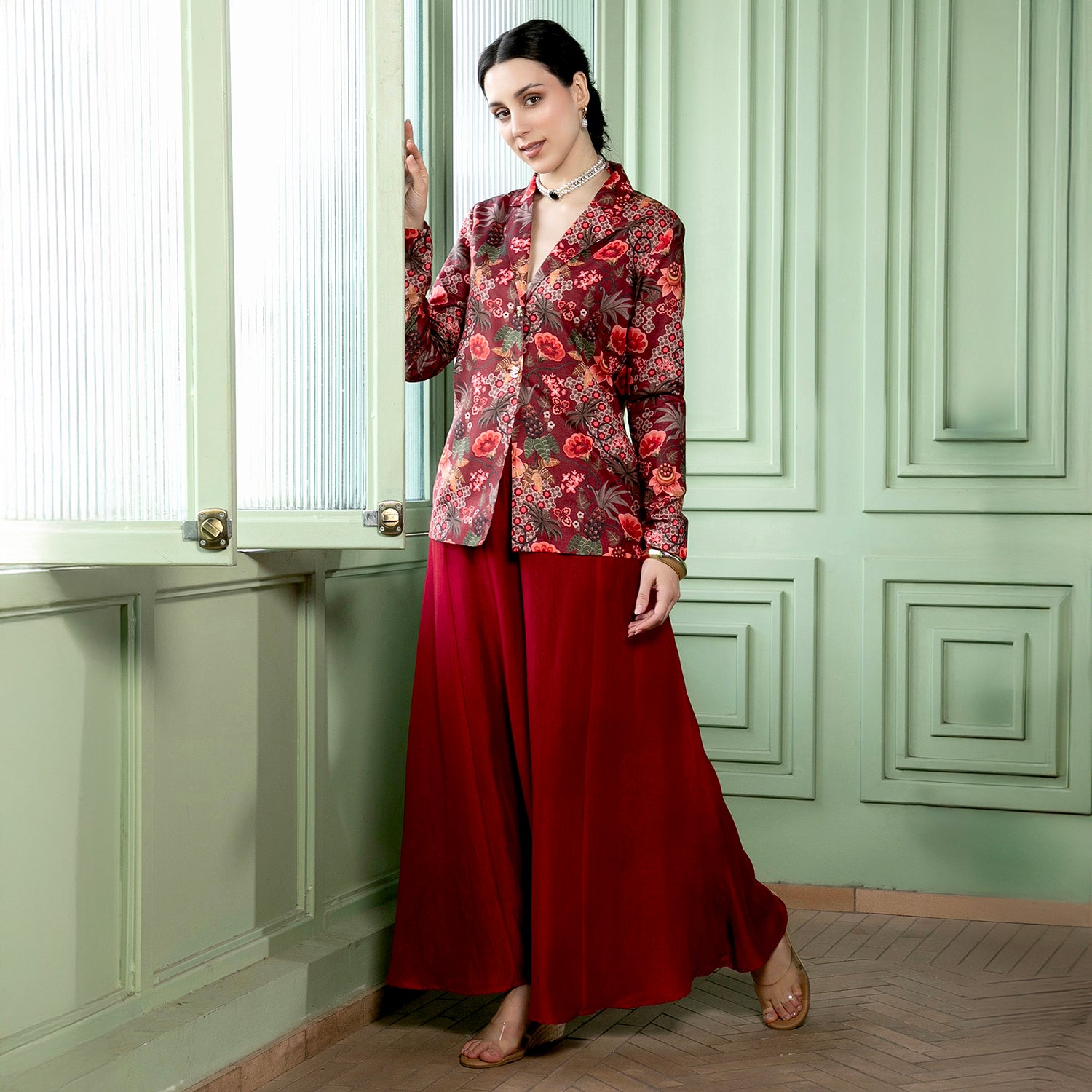 Flared-Flora Co-Ord Set