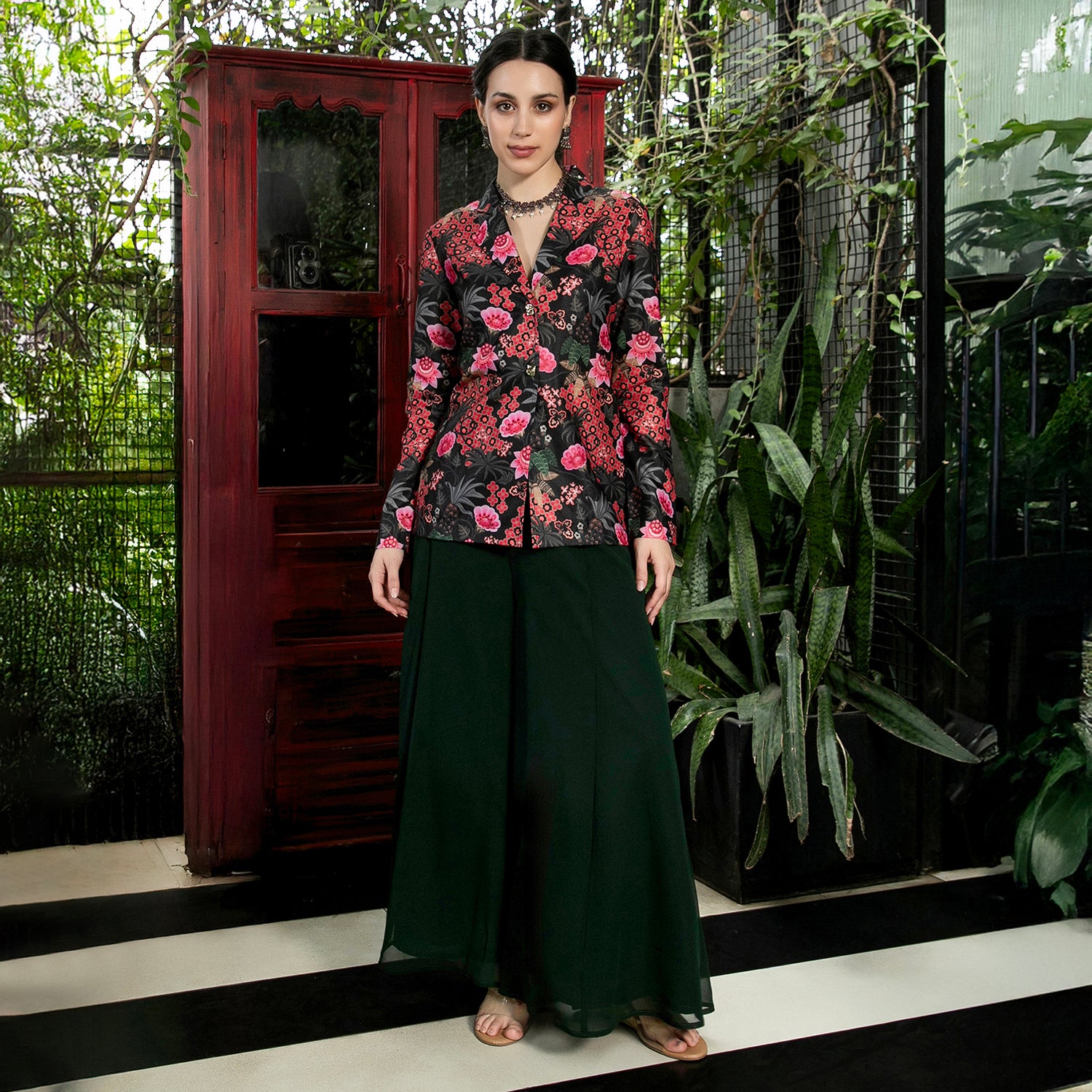 Flared-Flora Co-Ord Set
