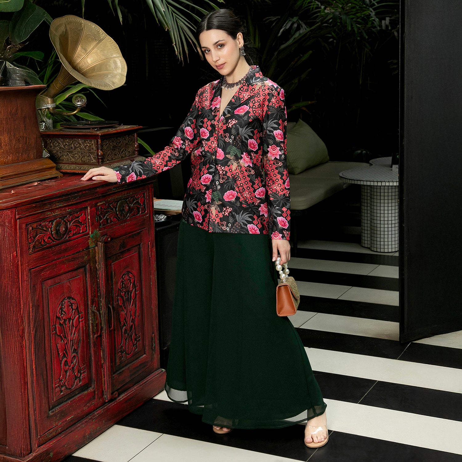 Flared-Flora Co-Ord Set