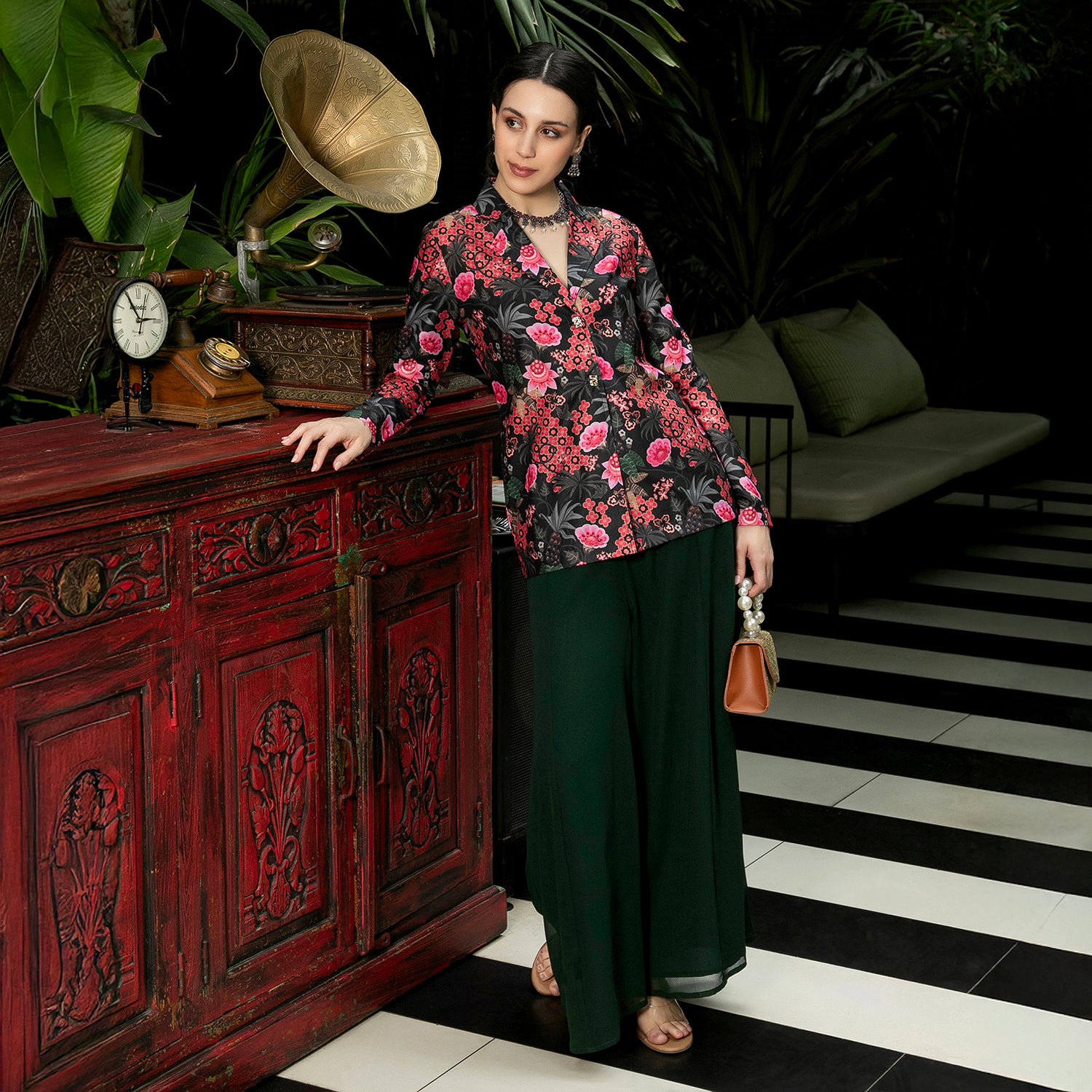 Flared-Flora Co-Ord Set