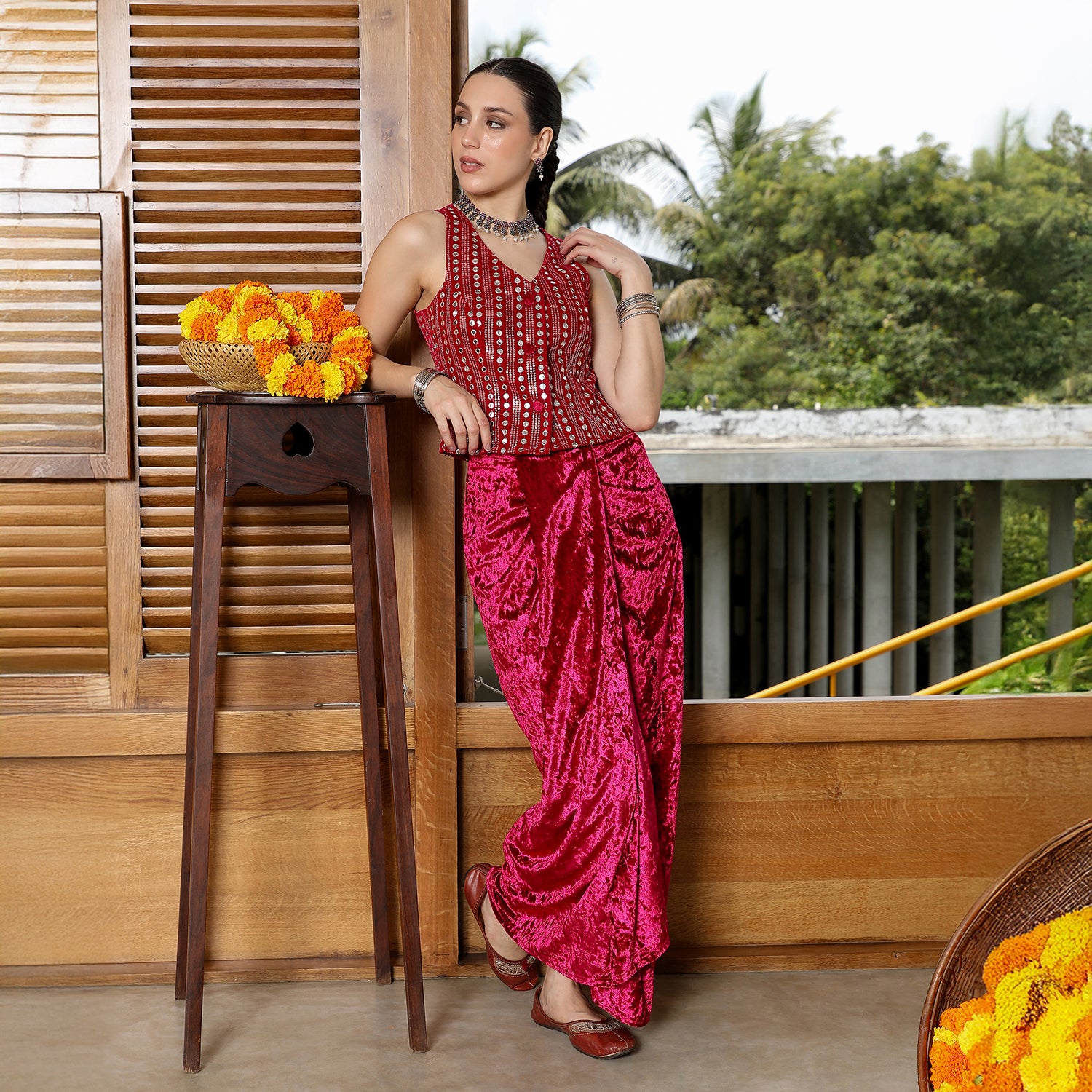 Velvet-Gleam Co-Ord Set