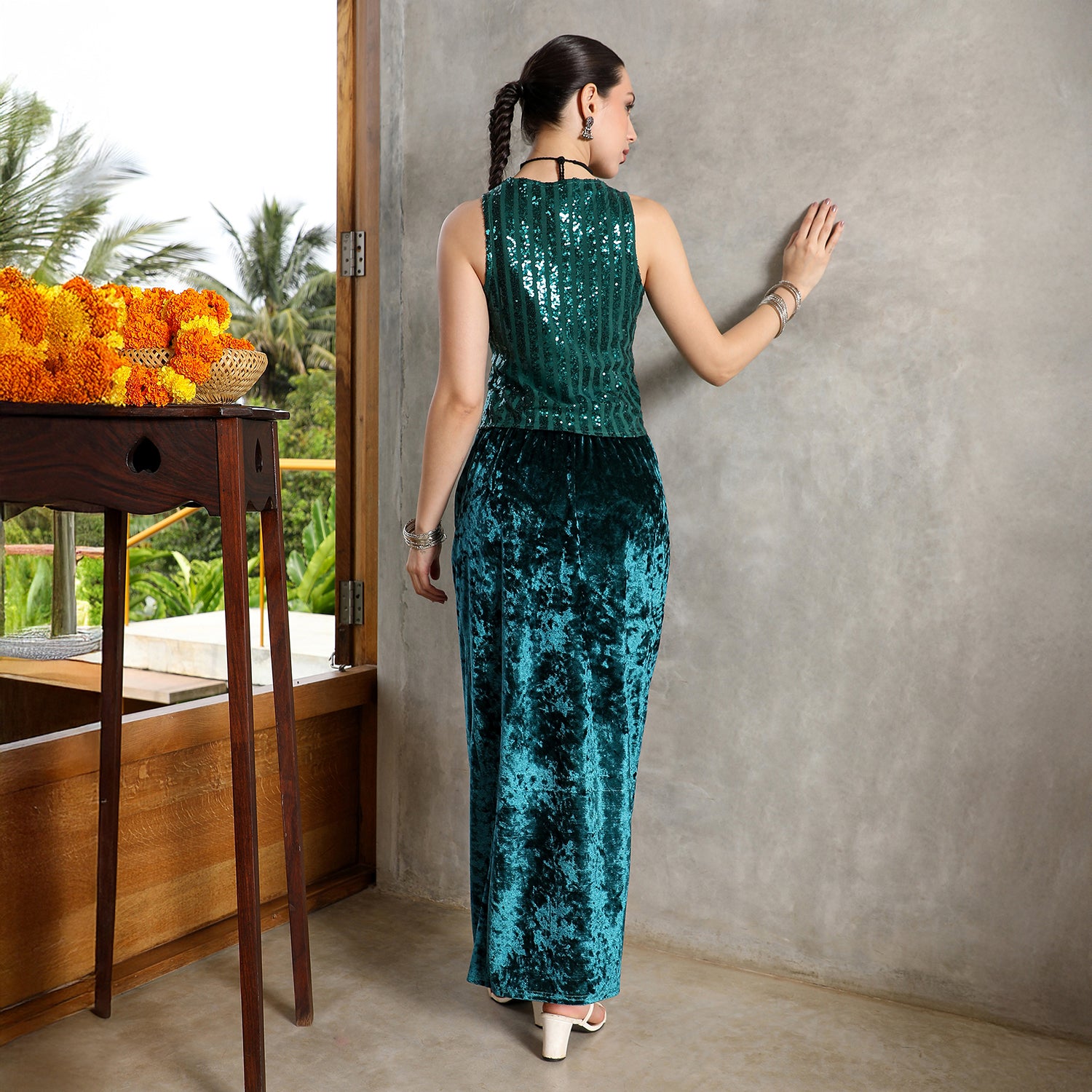 Velvet-Gleam Co-Ord Set