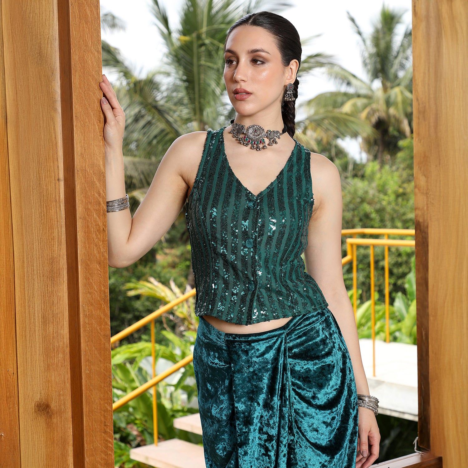 Velvet-Gleam Co-Ord Set