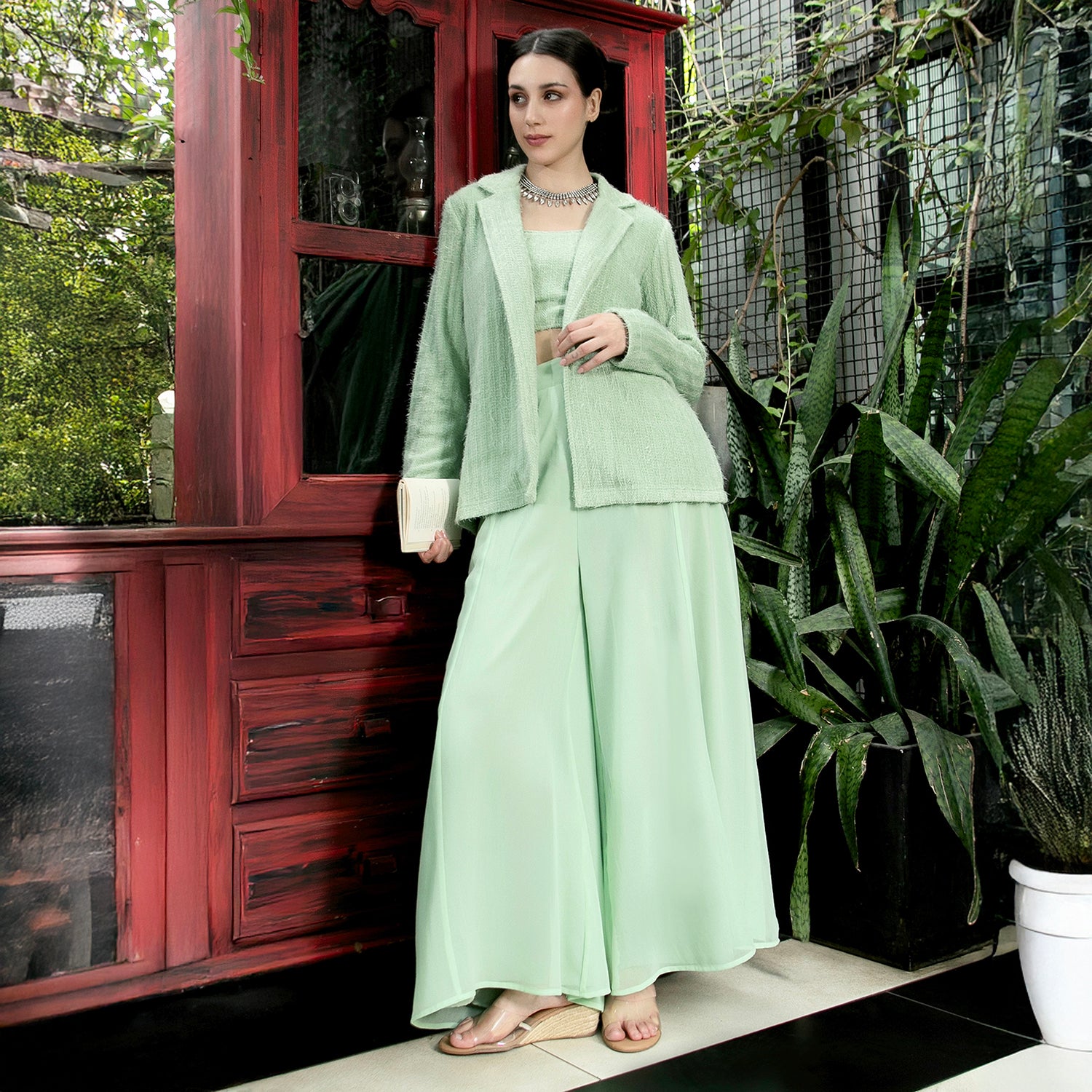 Fur-Flared Co-Ord Set