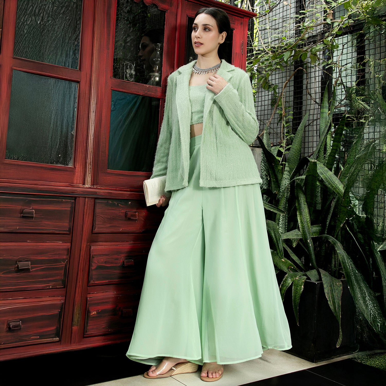 Fur-Flared Co-Ord Set