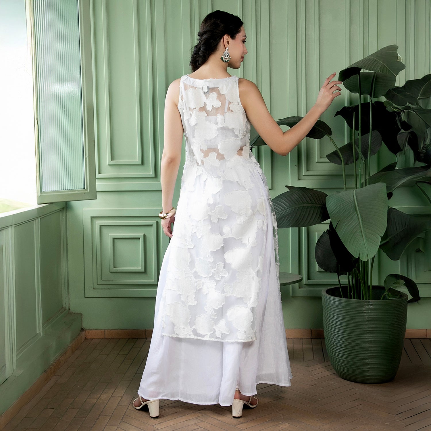 Flora-Patch Kurta Set