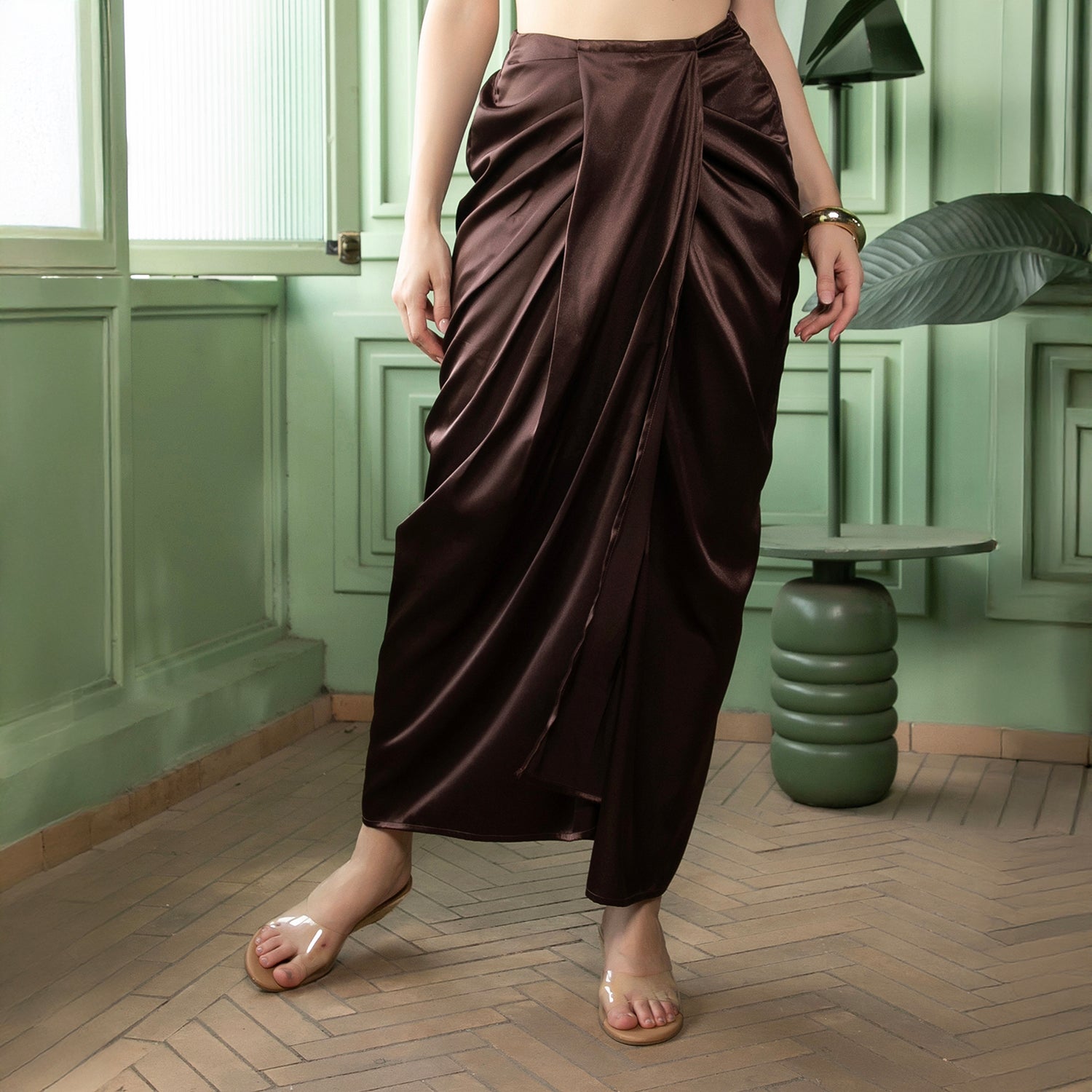 Crushed-Satin Co-Ord Set