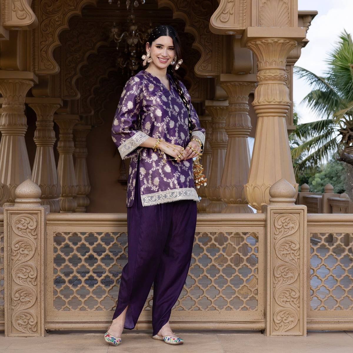 Brocade Kurta with trousers