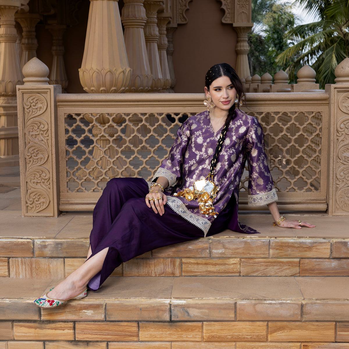 Brocade Kurta with trousers