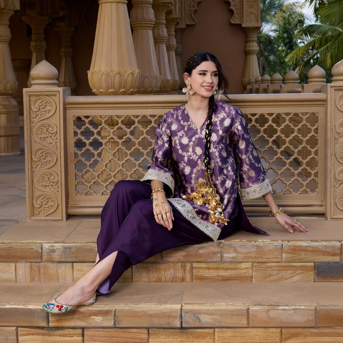 Brocade Kurta with trousers