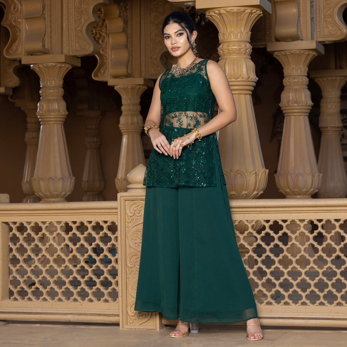 Sequin Embroidered kurta set