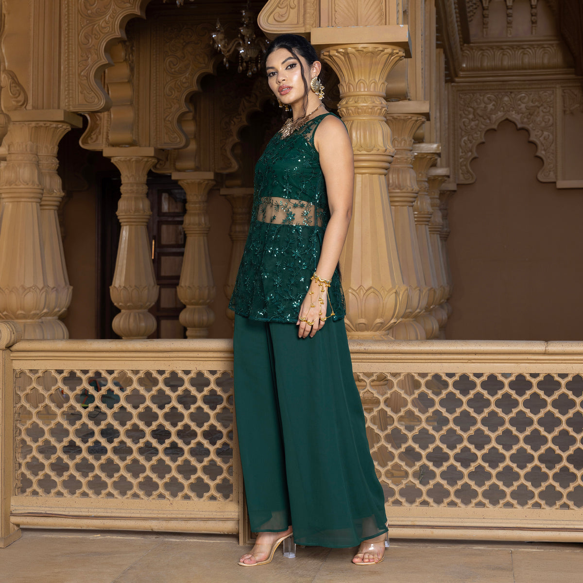 Sequin Embroidered kurta set