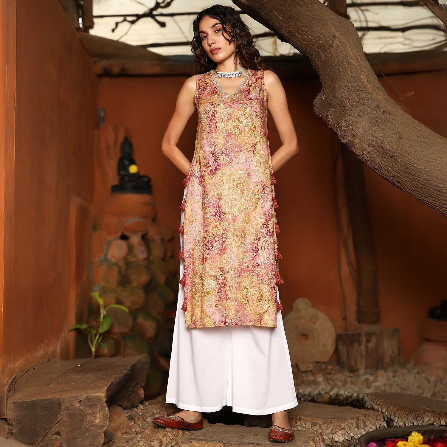 Rustic Tassel Kurta Set