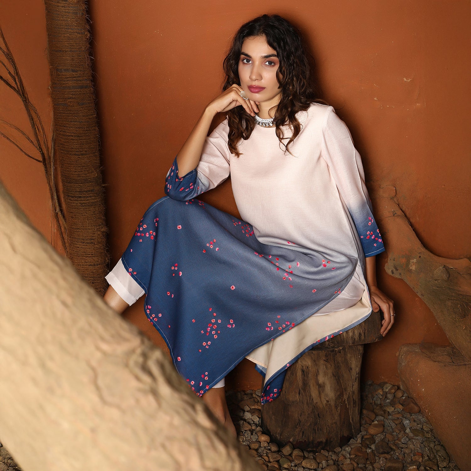 Ombre Floret Kurta Set