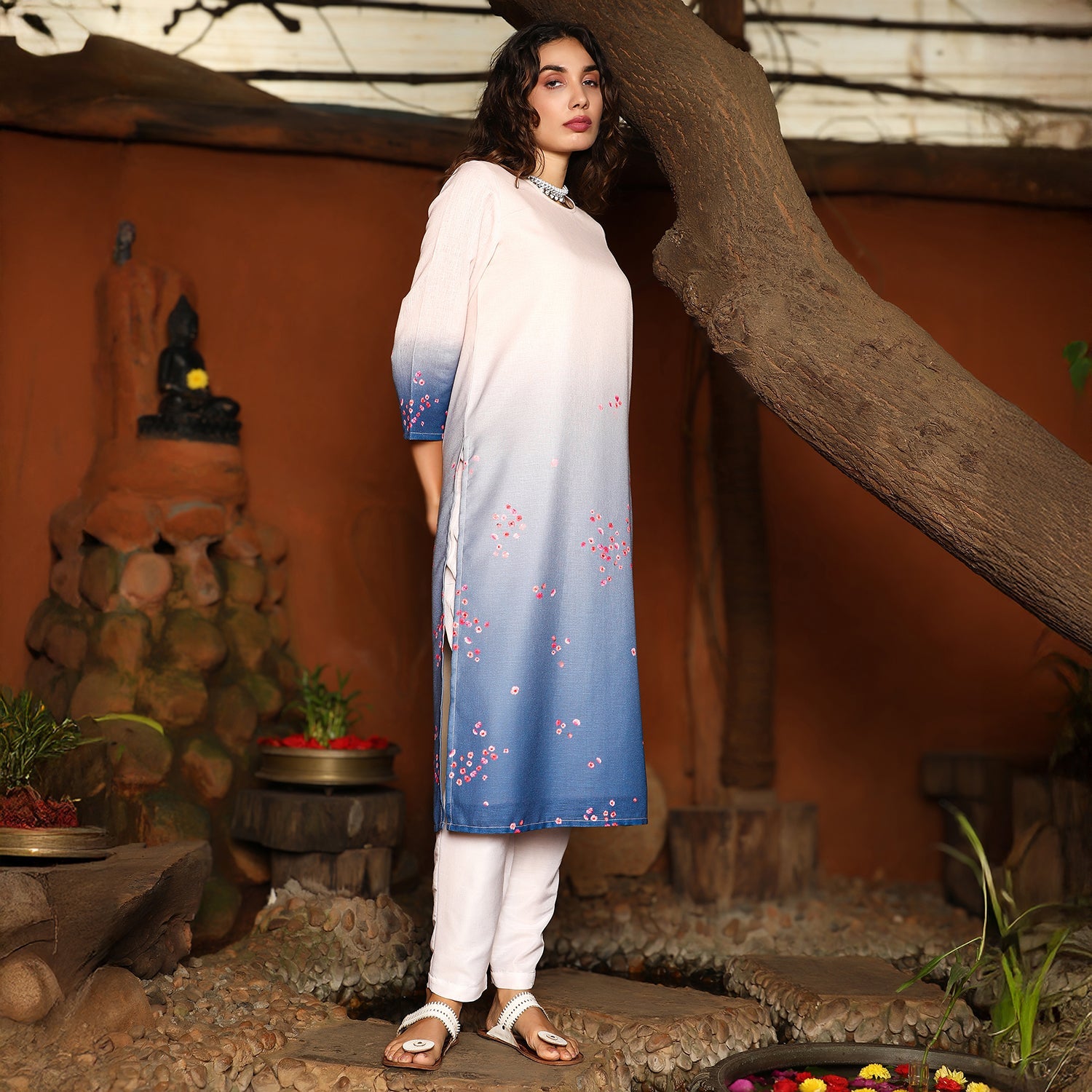 Ombre Floret Kurta Set