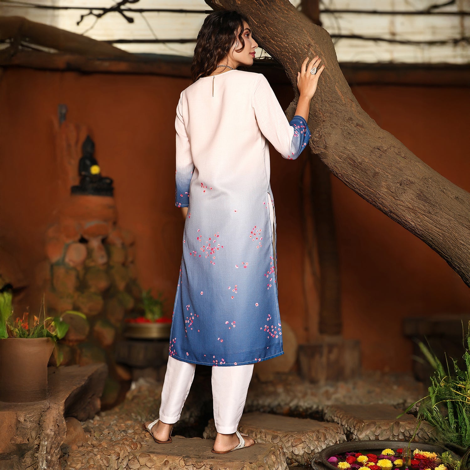 Ombre Floret Kurta Set