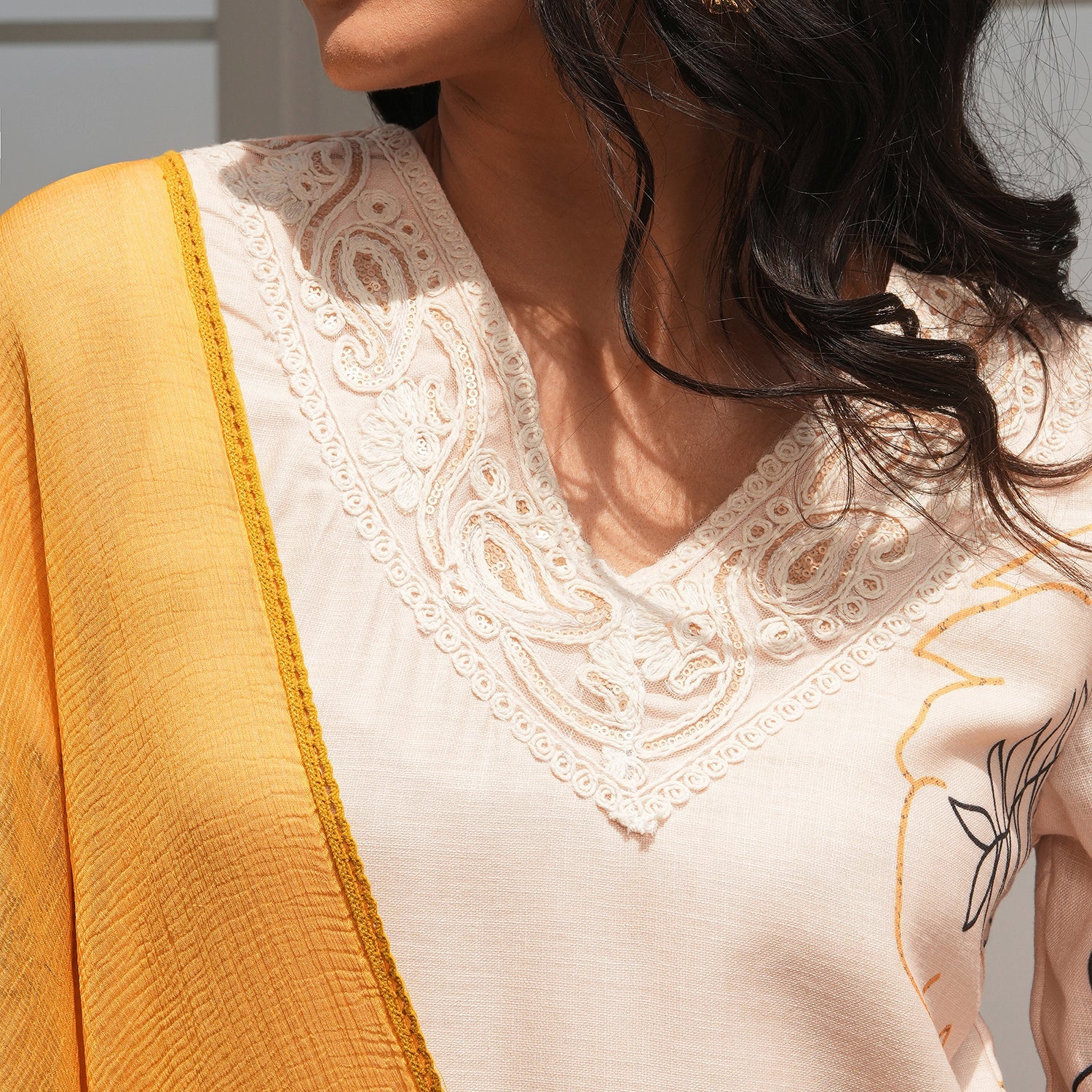 Swané Imprint Kurta Set