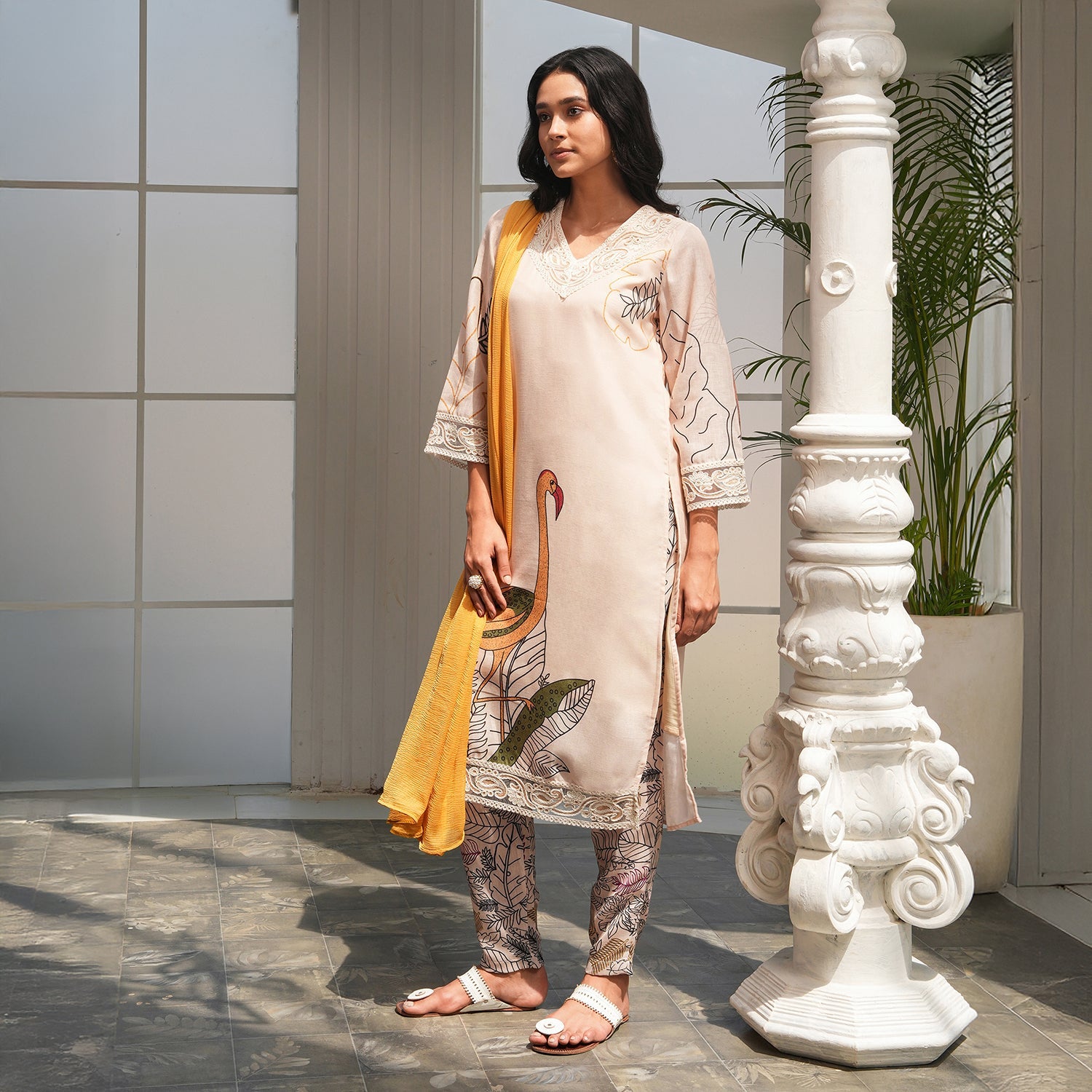 Swané Imprint Kurta Set
