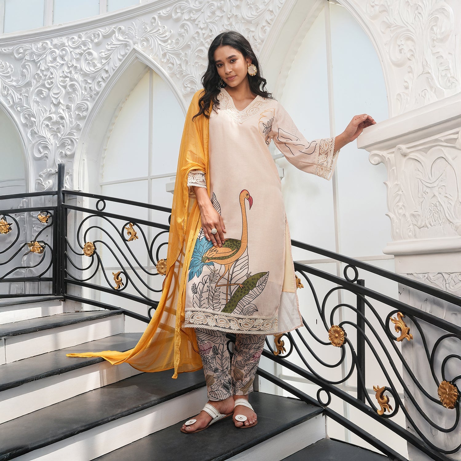 Swané Imprint Kurta Set