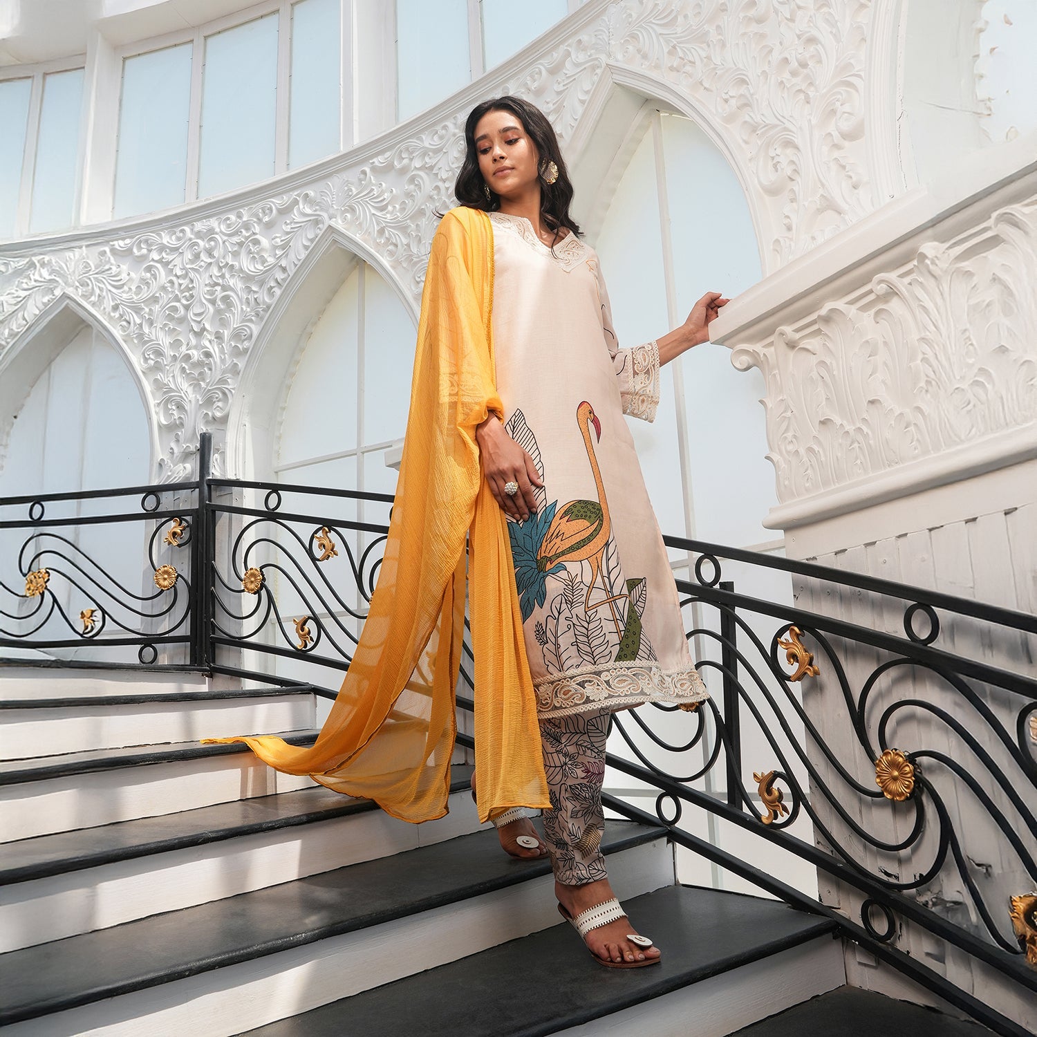 Swané Imprint Kurta Set