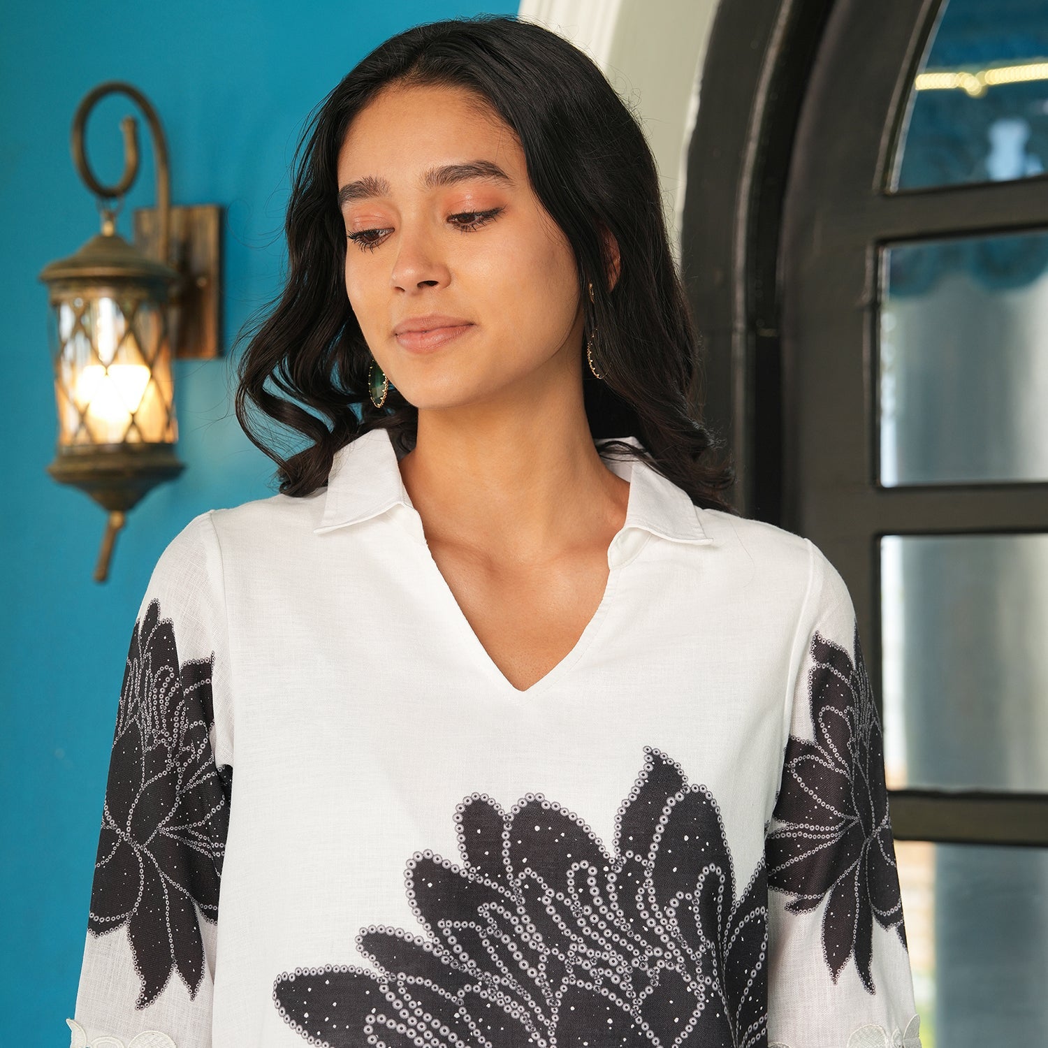 Dahlia Imprint Kurta Set