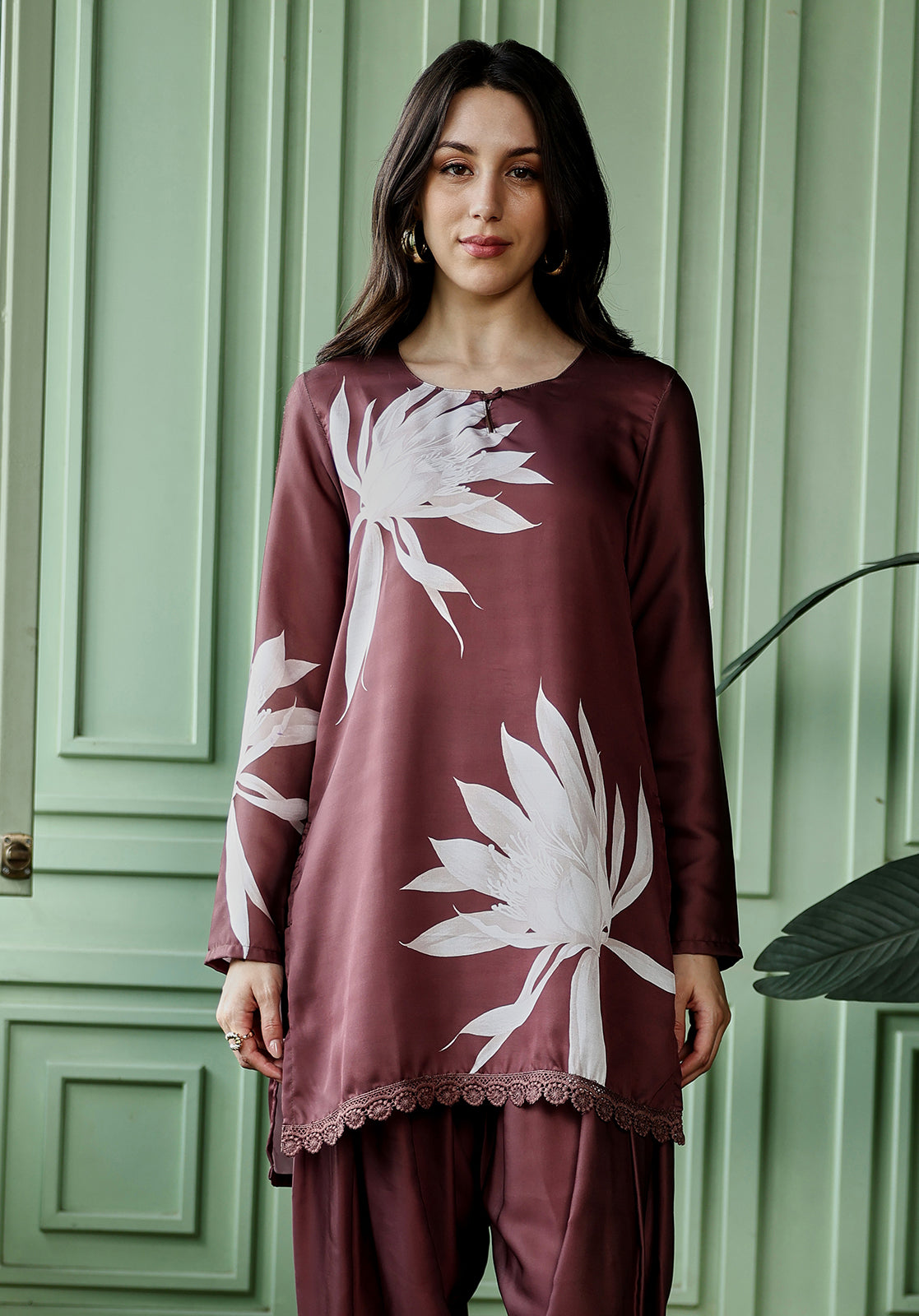 Wildflower-Block Imprint Kurta Set
