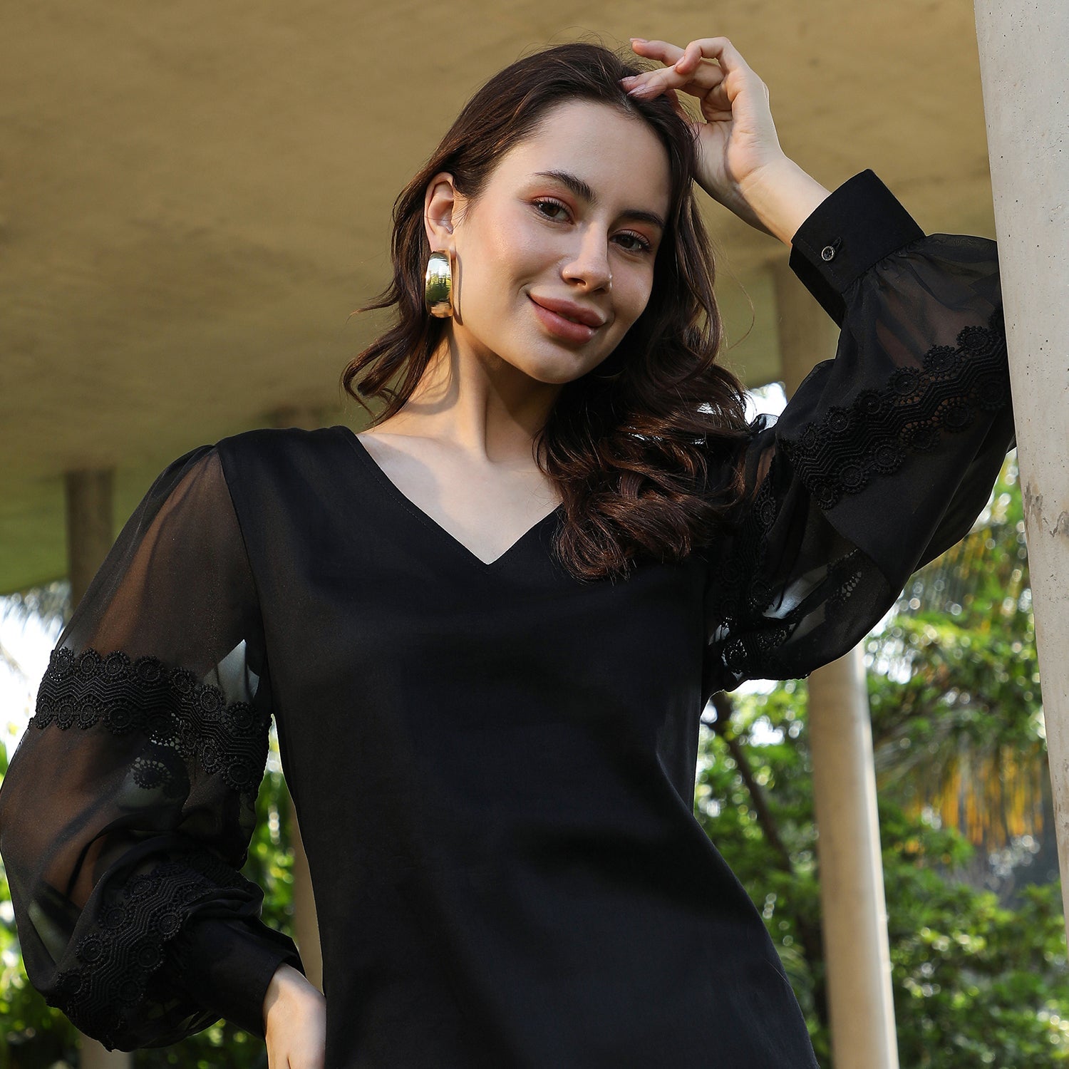 Solid Flared Kurta Set