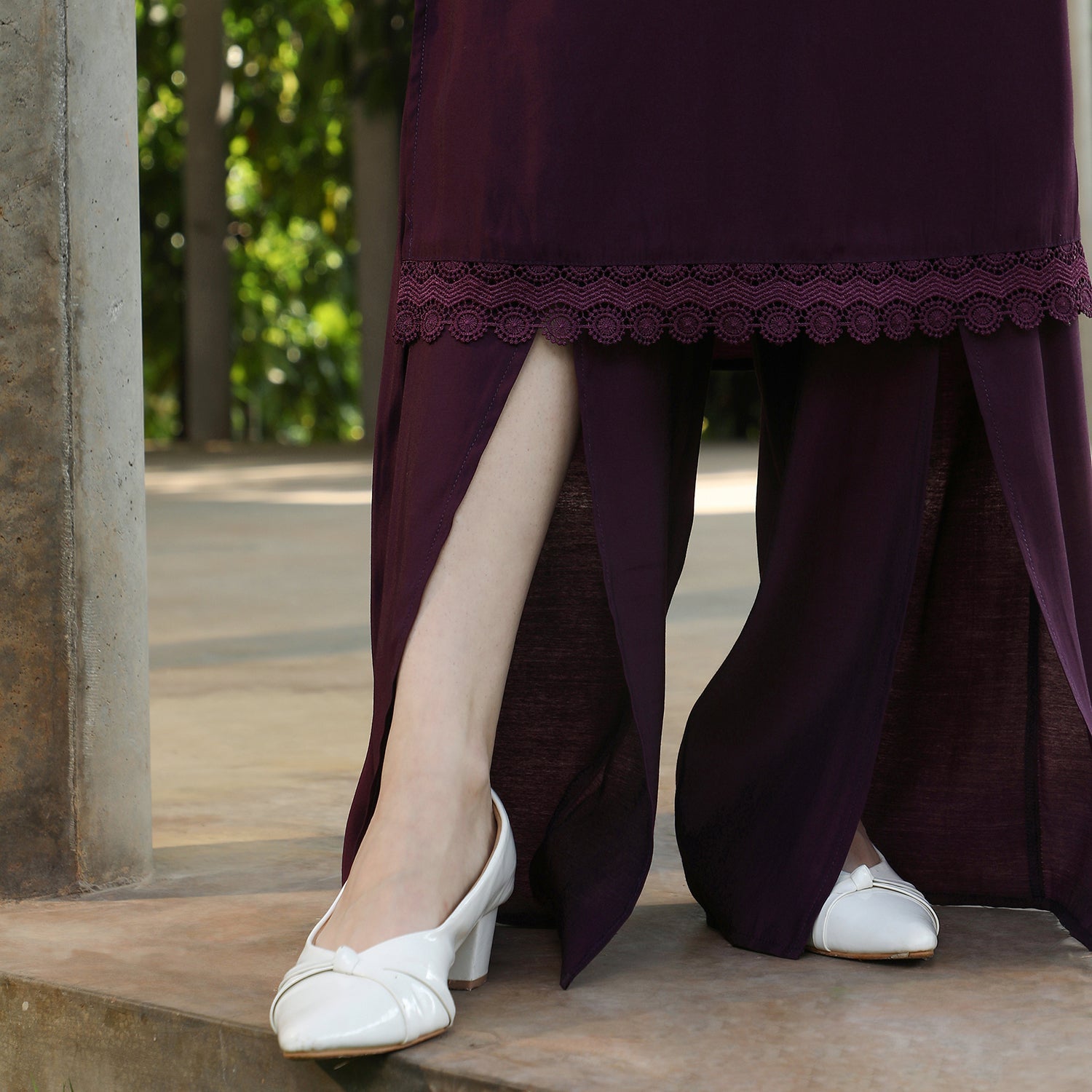 Solid Flared Kurta Set