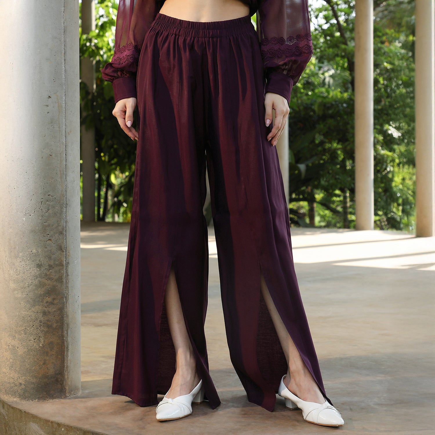 Solid Flared Kurta Set