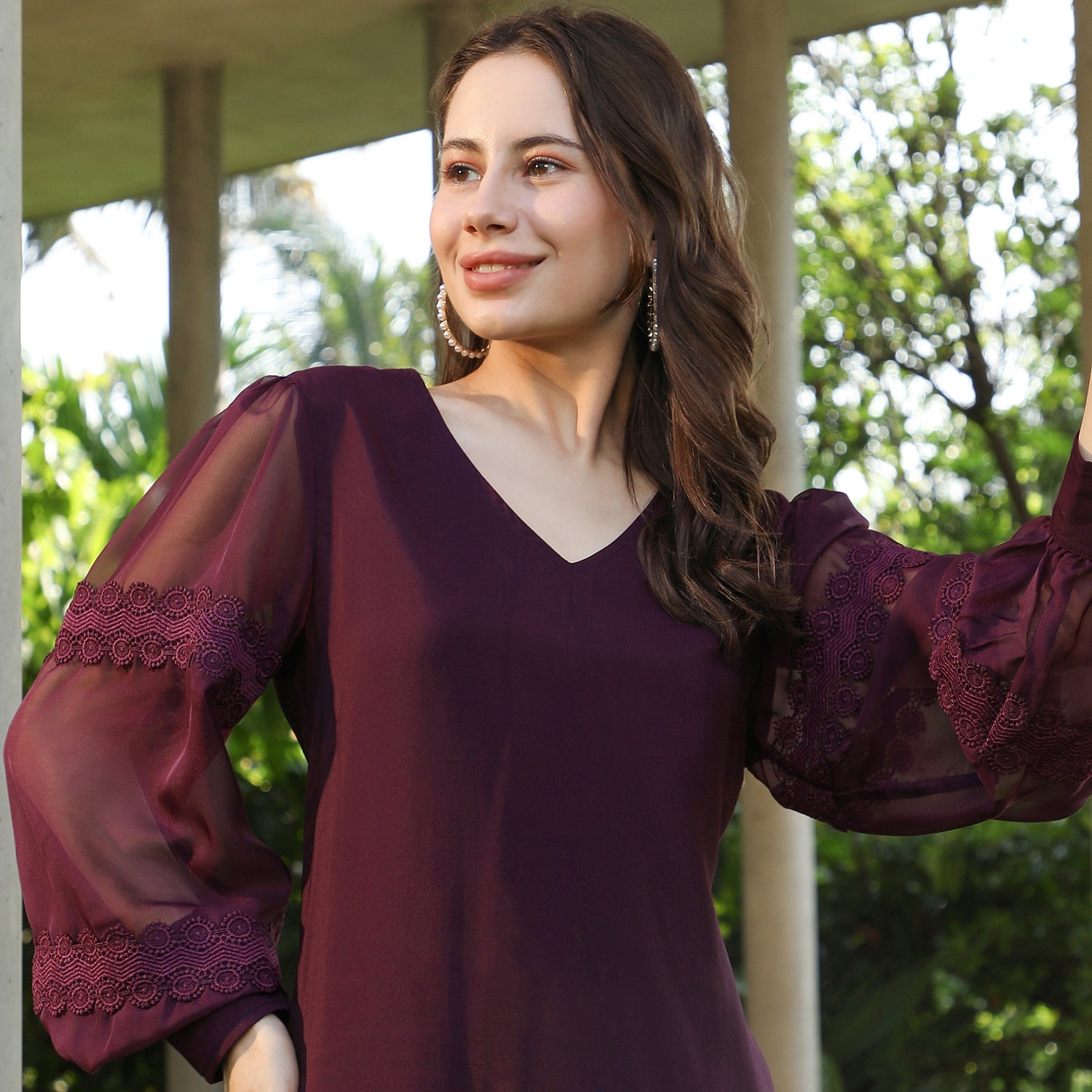 Solid Flared Kurta Set