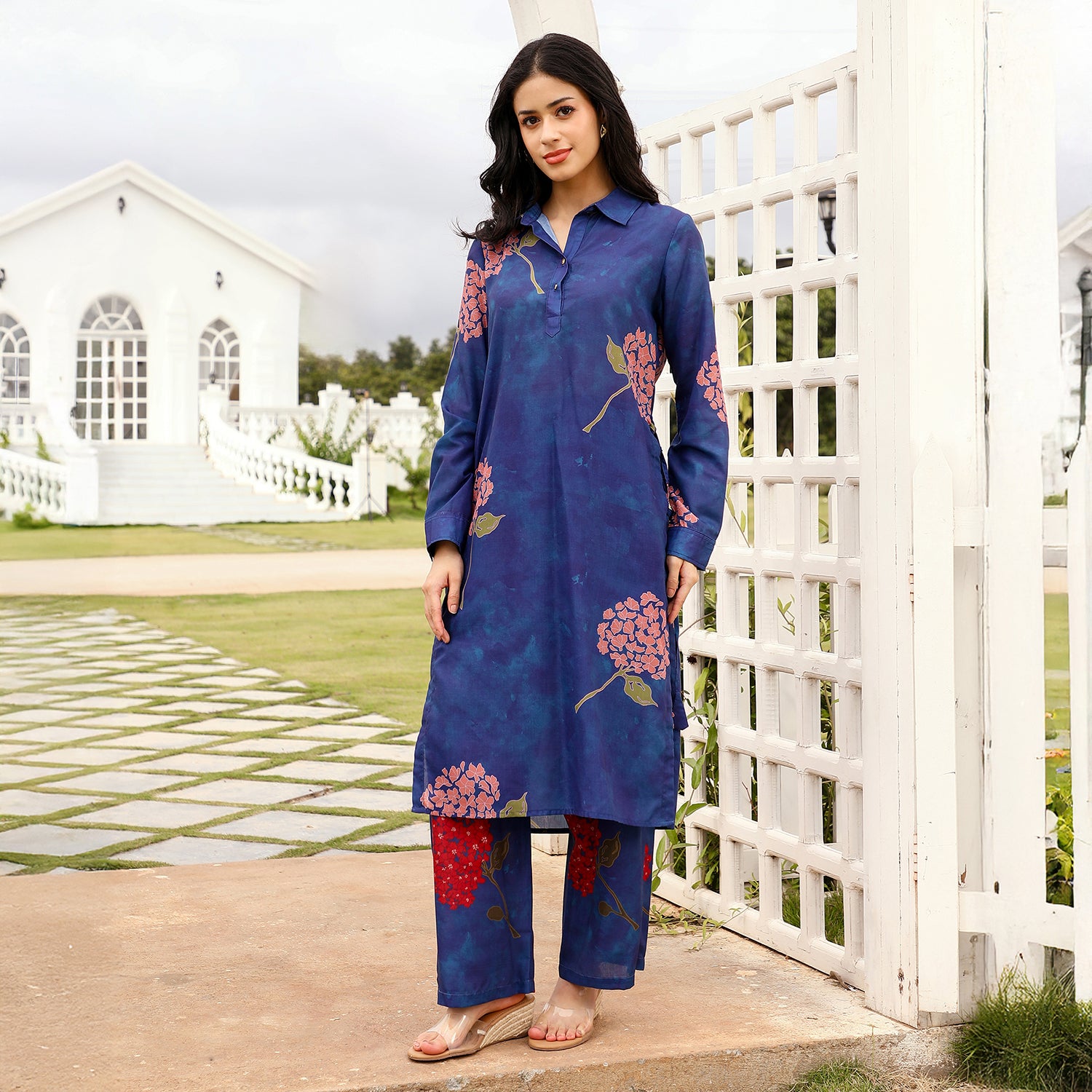 Bloom-Dye Imprint Kurta Set