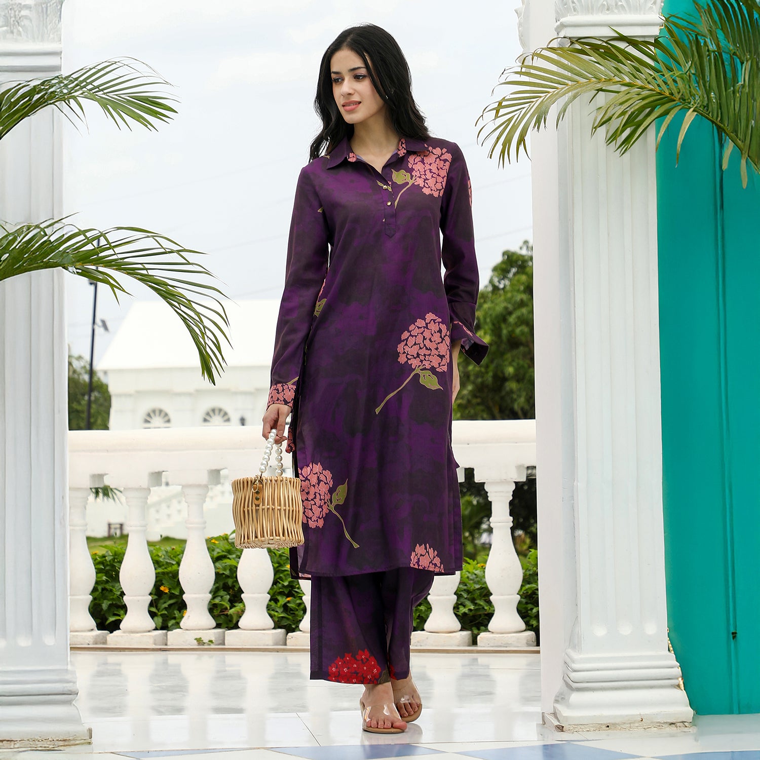 Bloom-Dye Imprint Kurta Set