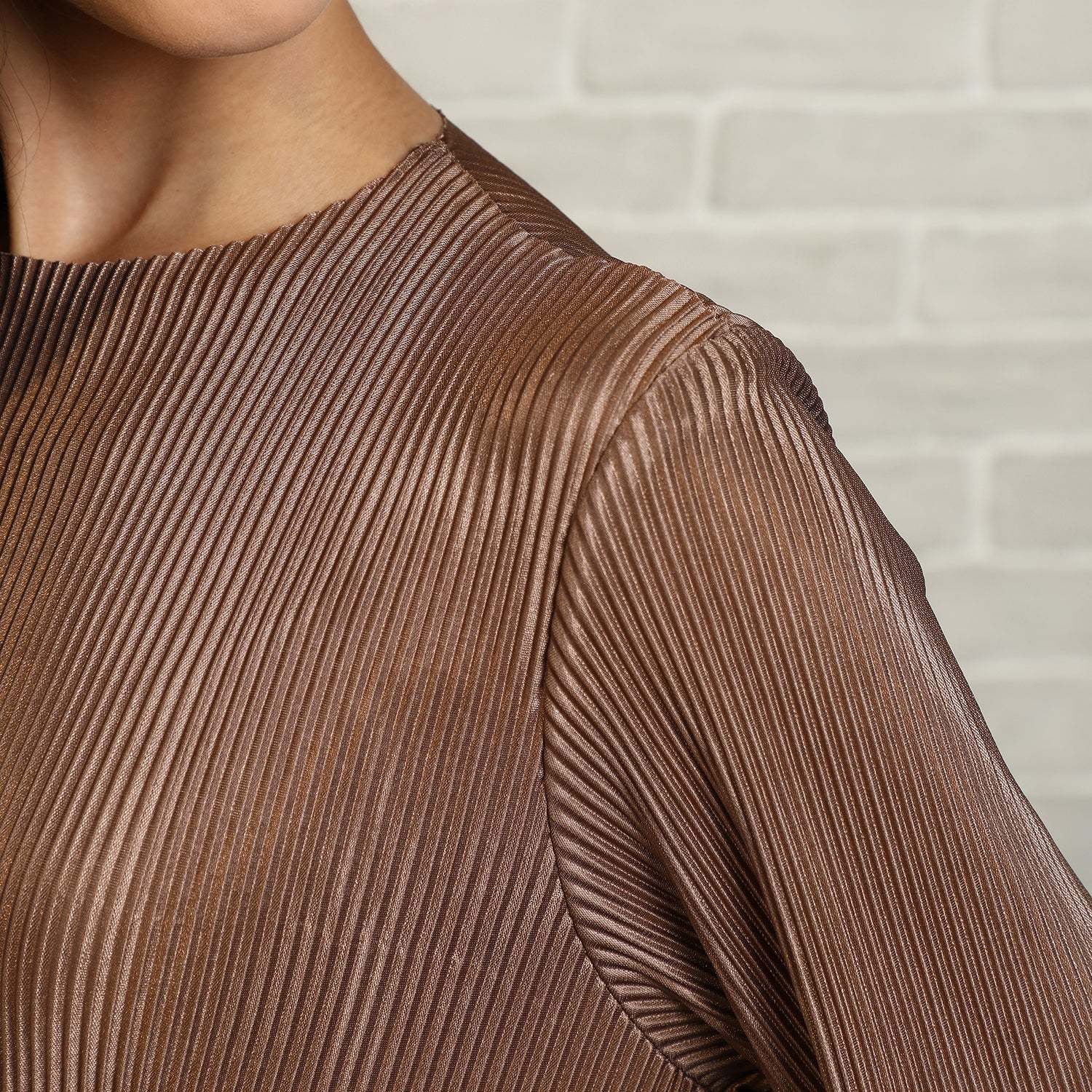 Solid Pleated Kurta Set