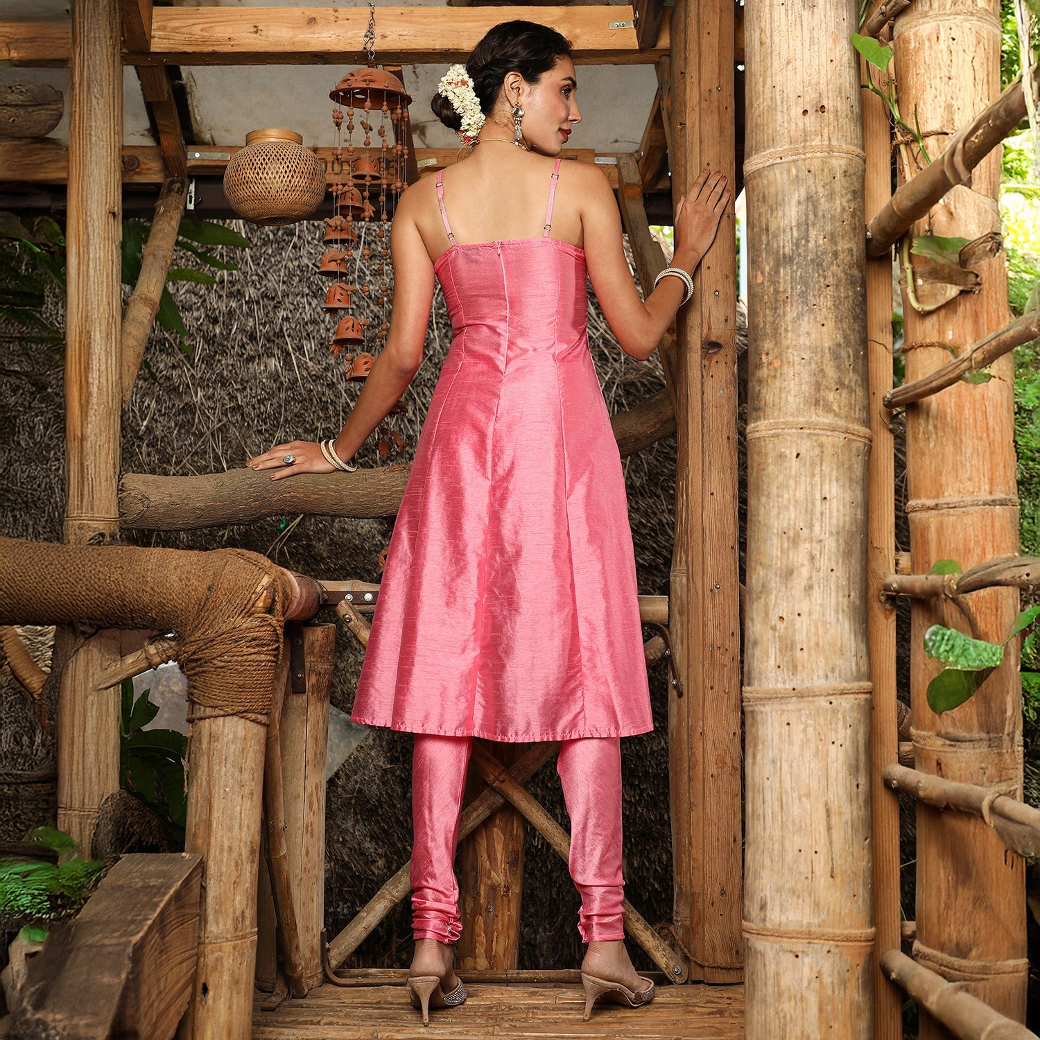 Floral Zari Anarkali Set