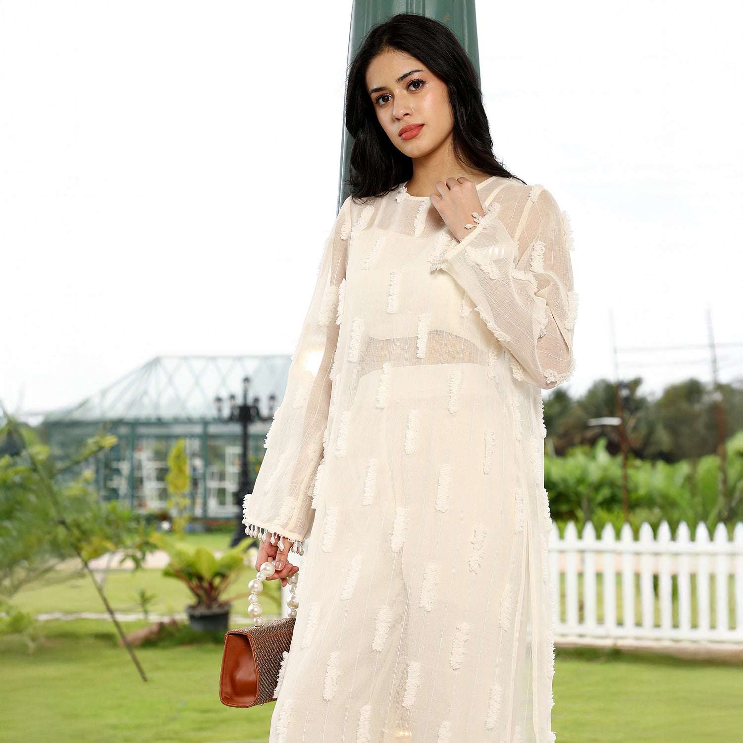 Tassel-Applique Kurta Set