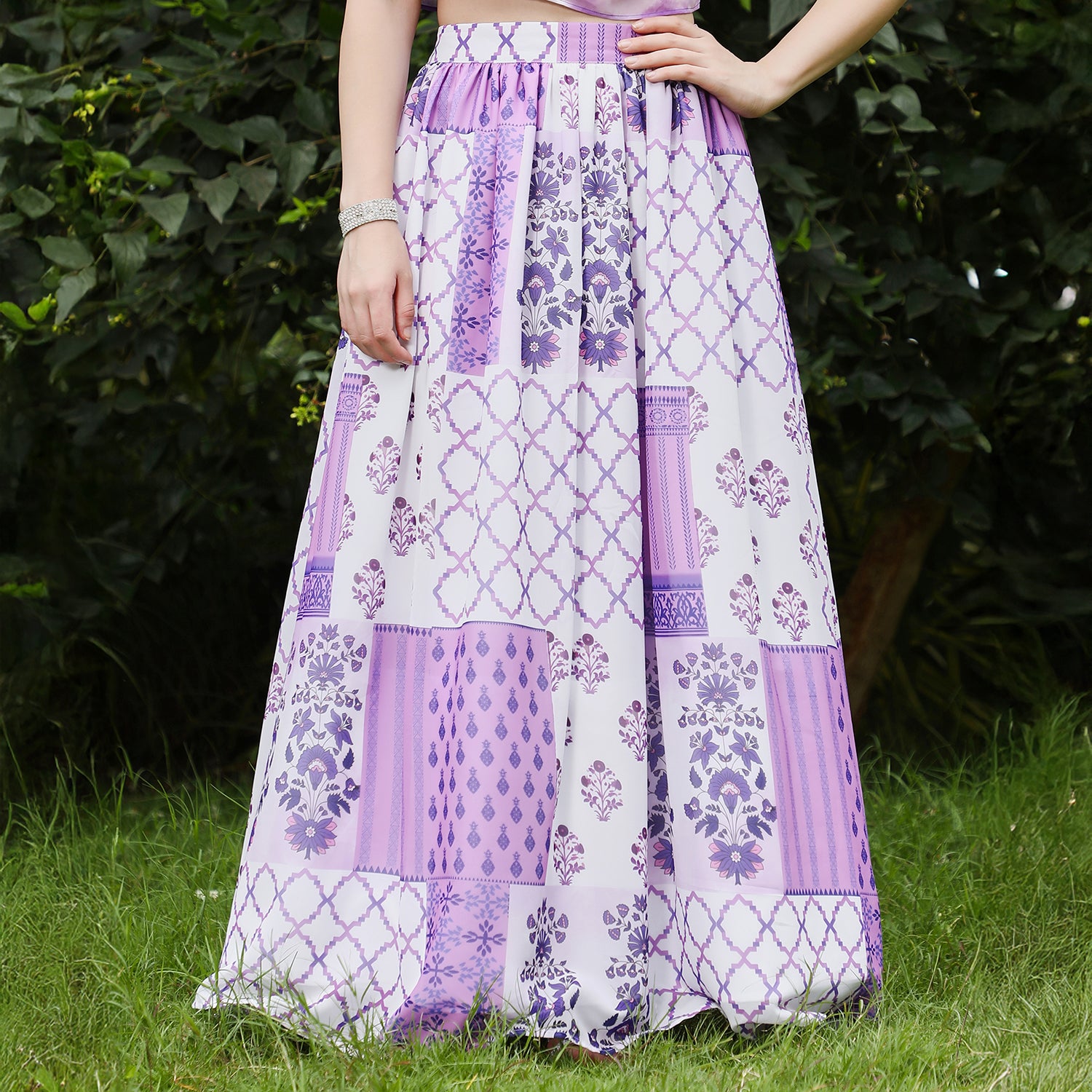 Abstract Floral-Block Imprint Co-Ord Set