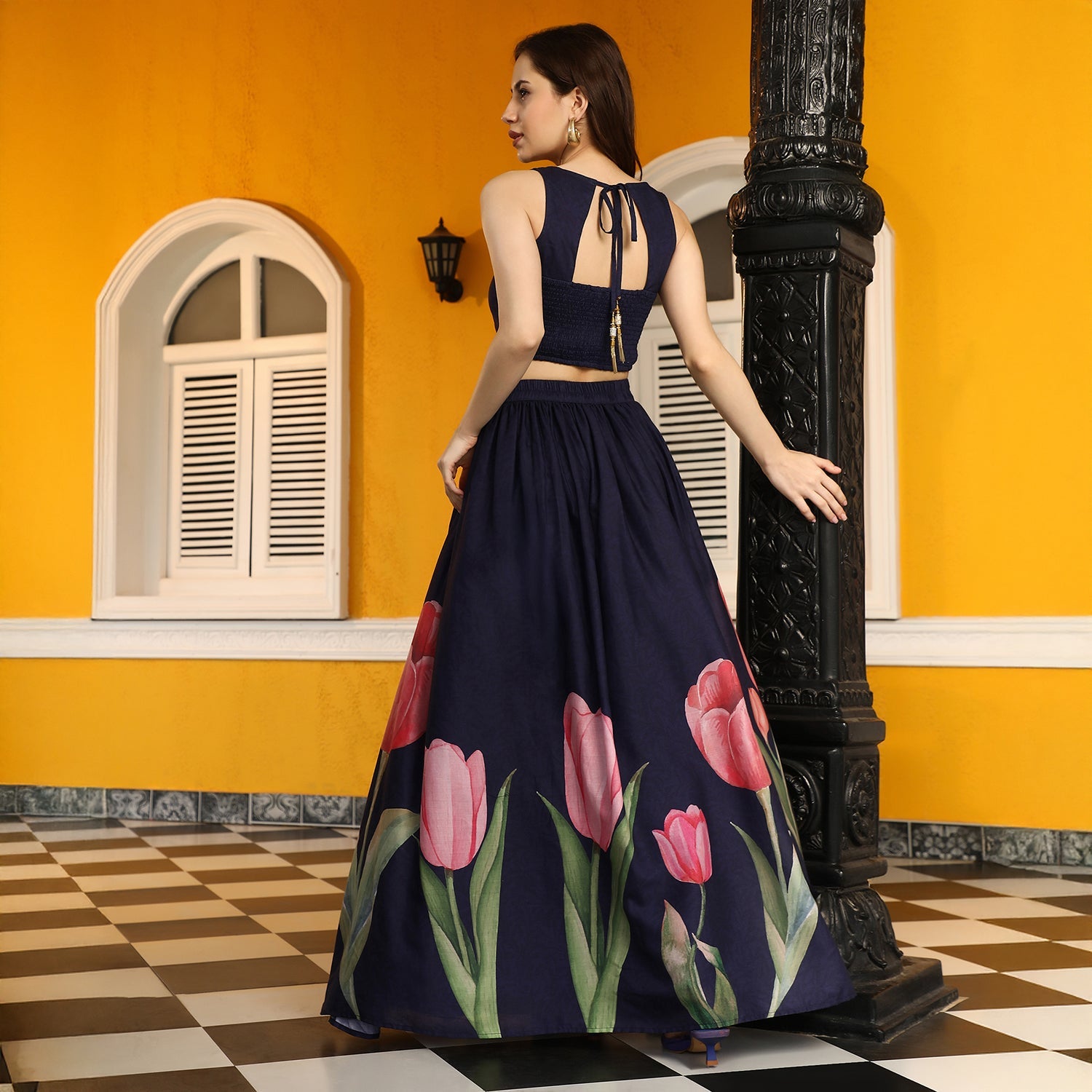Foliage-Roses Imprint Co-Ord Set