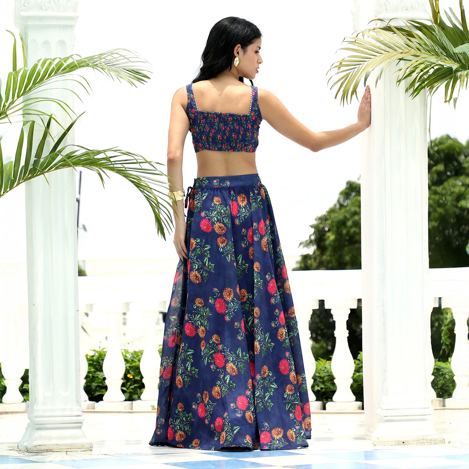 Bloom-Imprint Lehenga Co-Ord Set