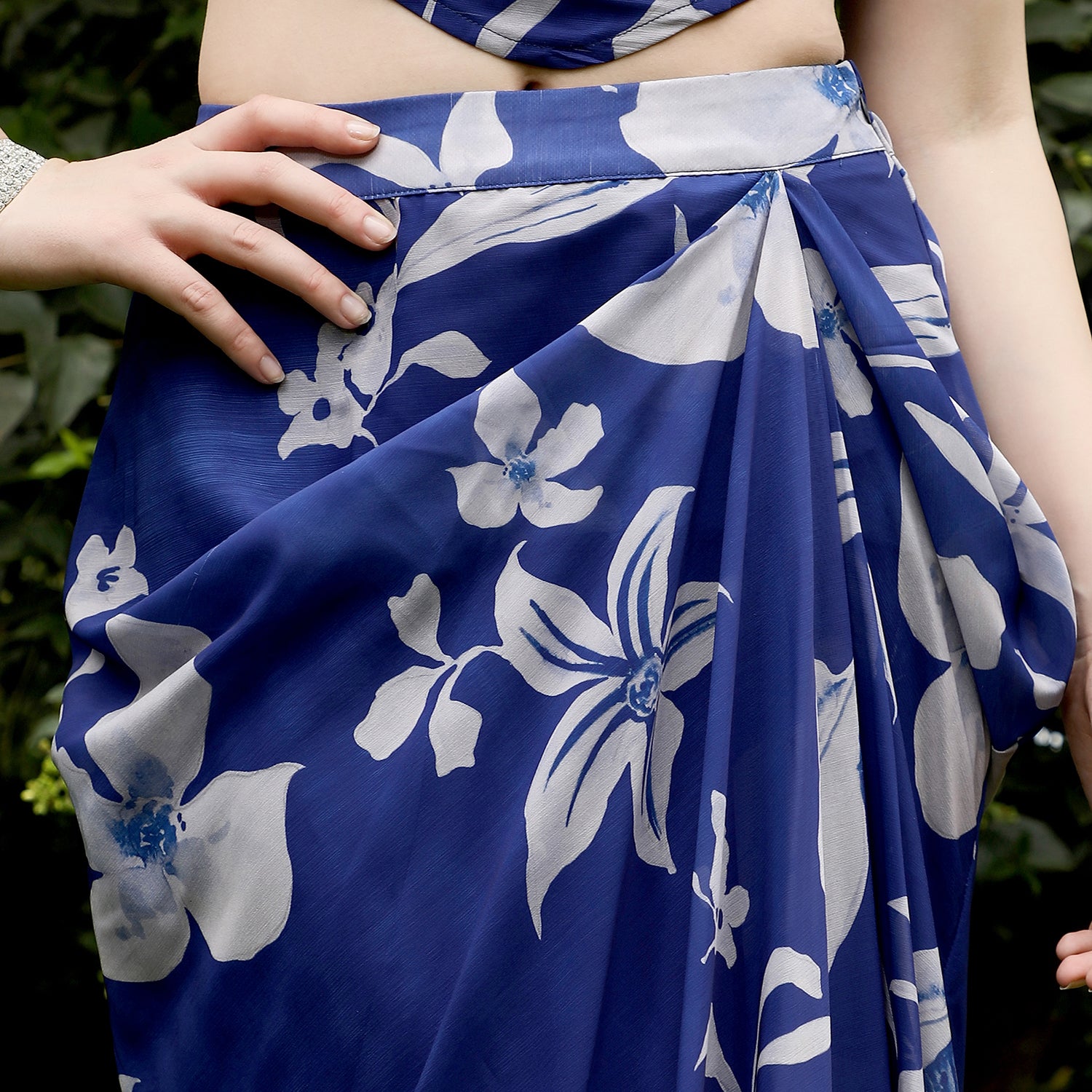 Flora-Imprint Corset Co-ord Set