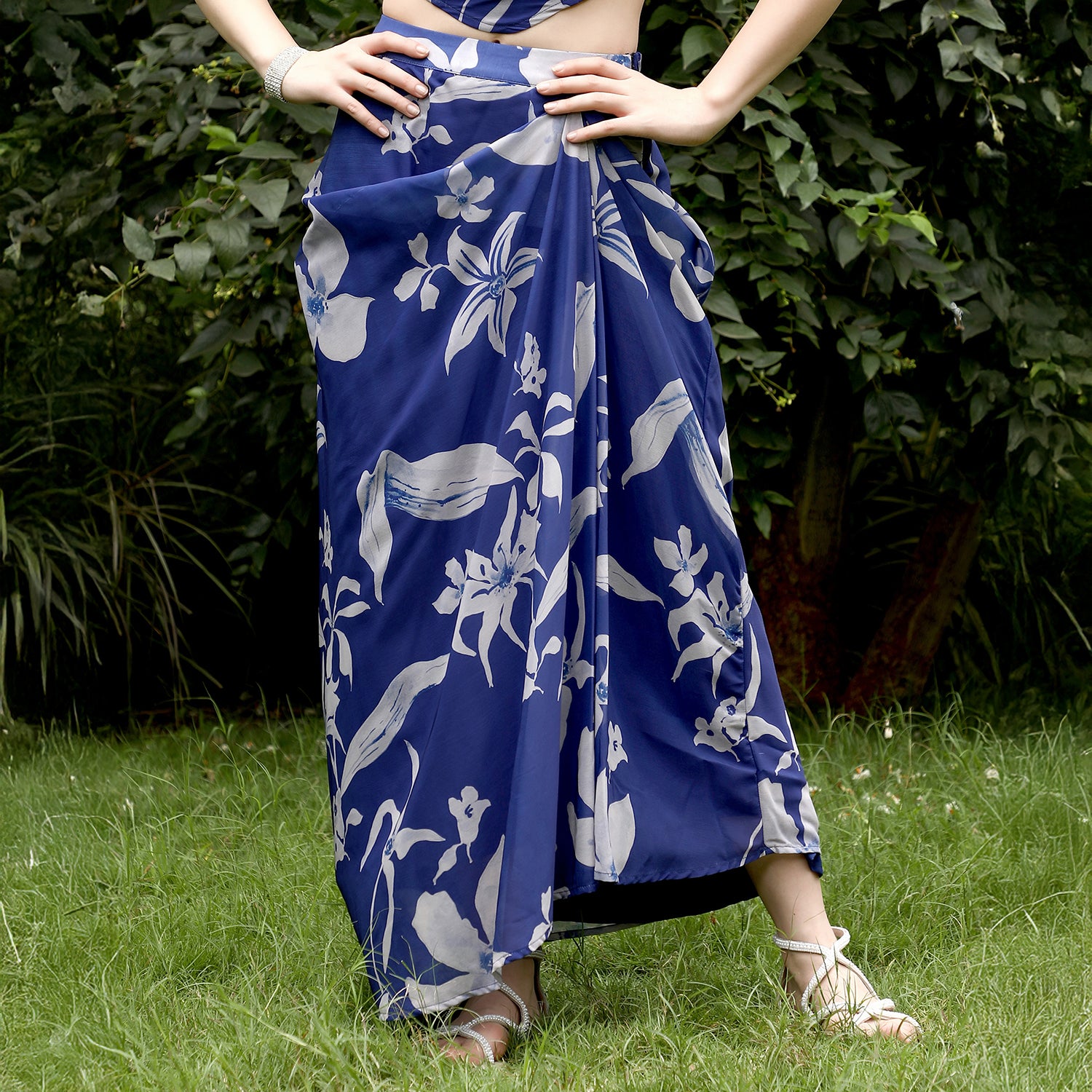 Flora-Imprint Corset Co-ord Set