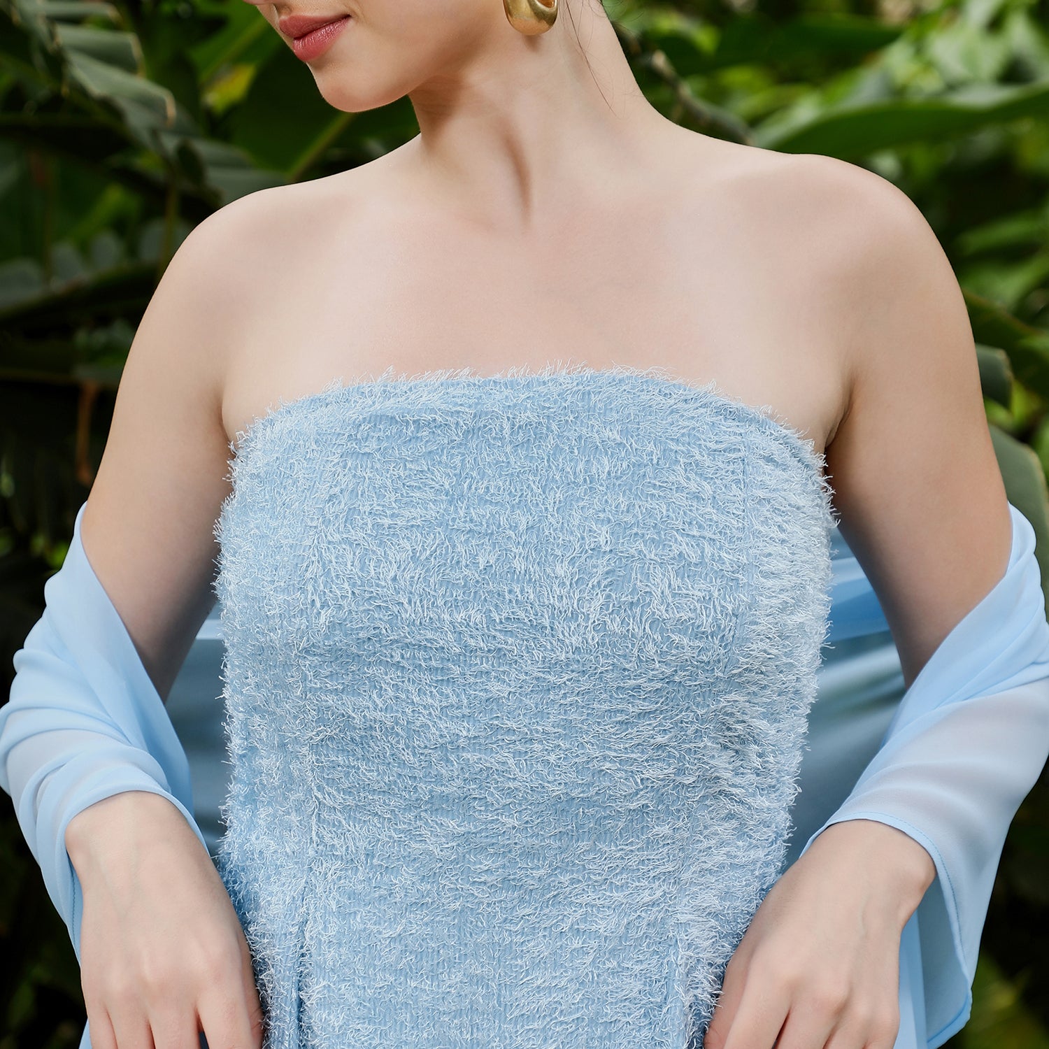 Flared-Textured Kurta Set