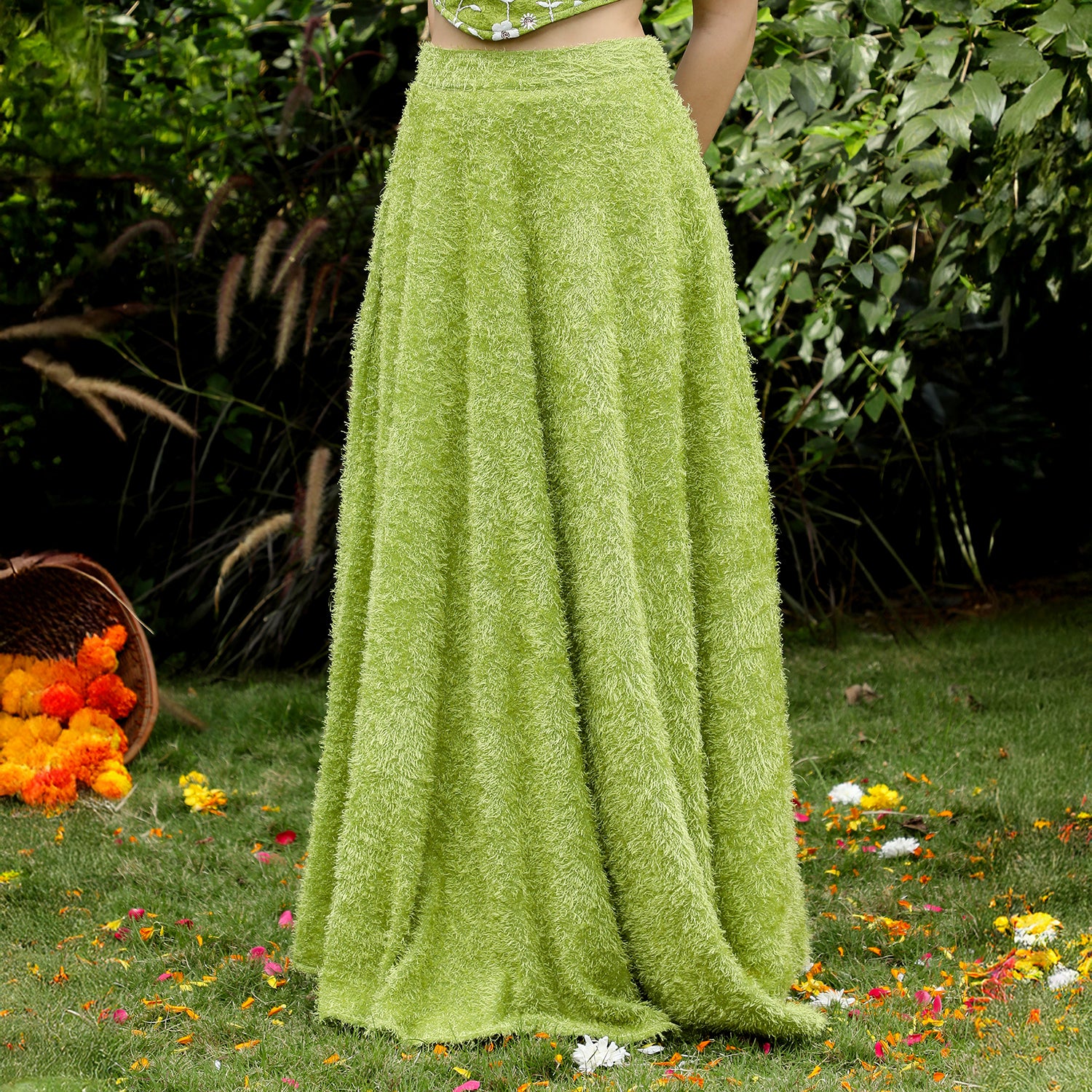 Embroidered-Flora Textured Co-Ord Set