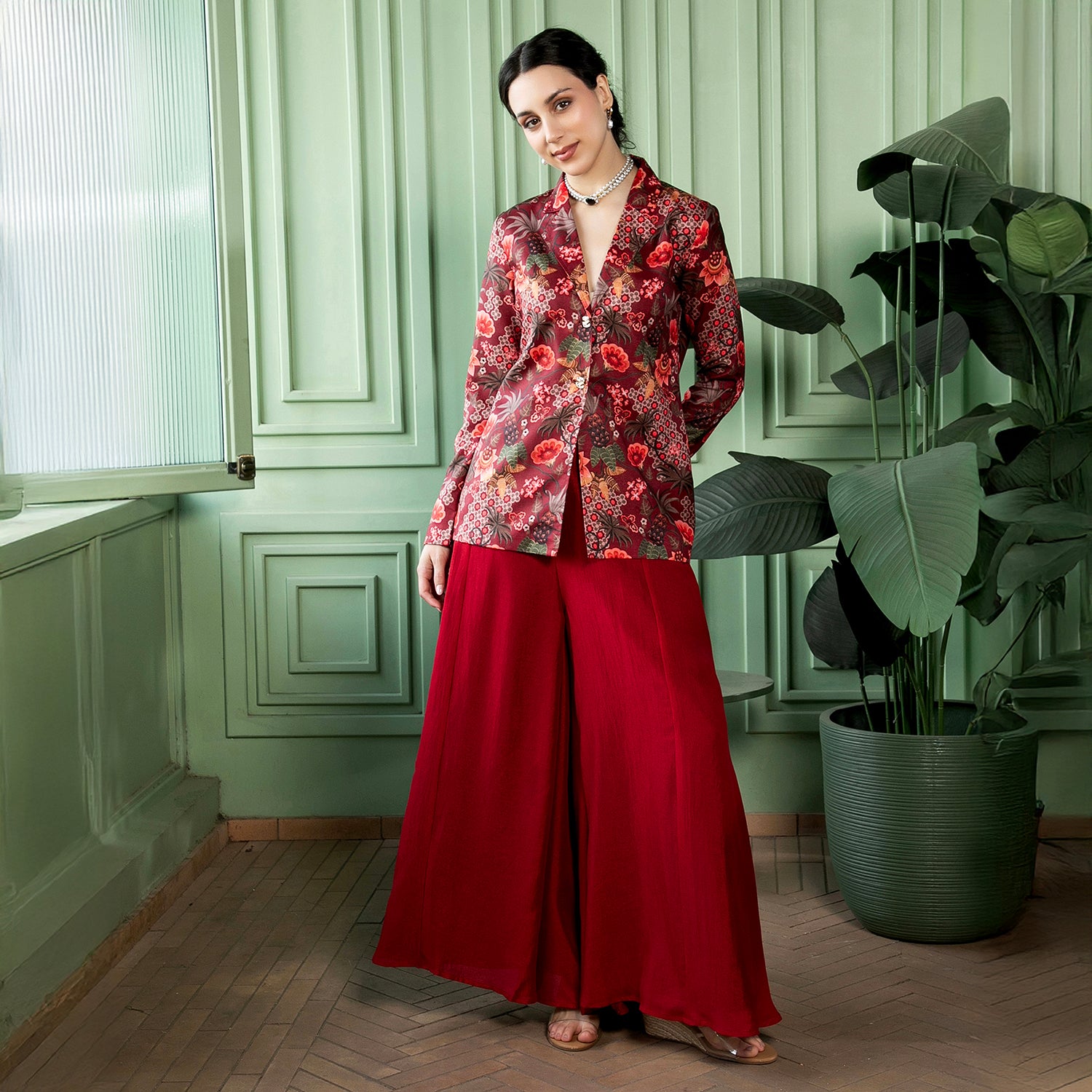 Flared-Flora Co-Ord Set