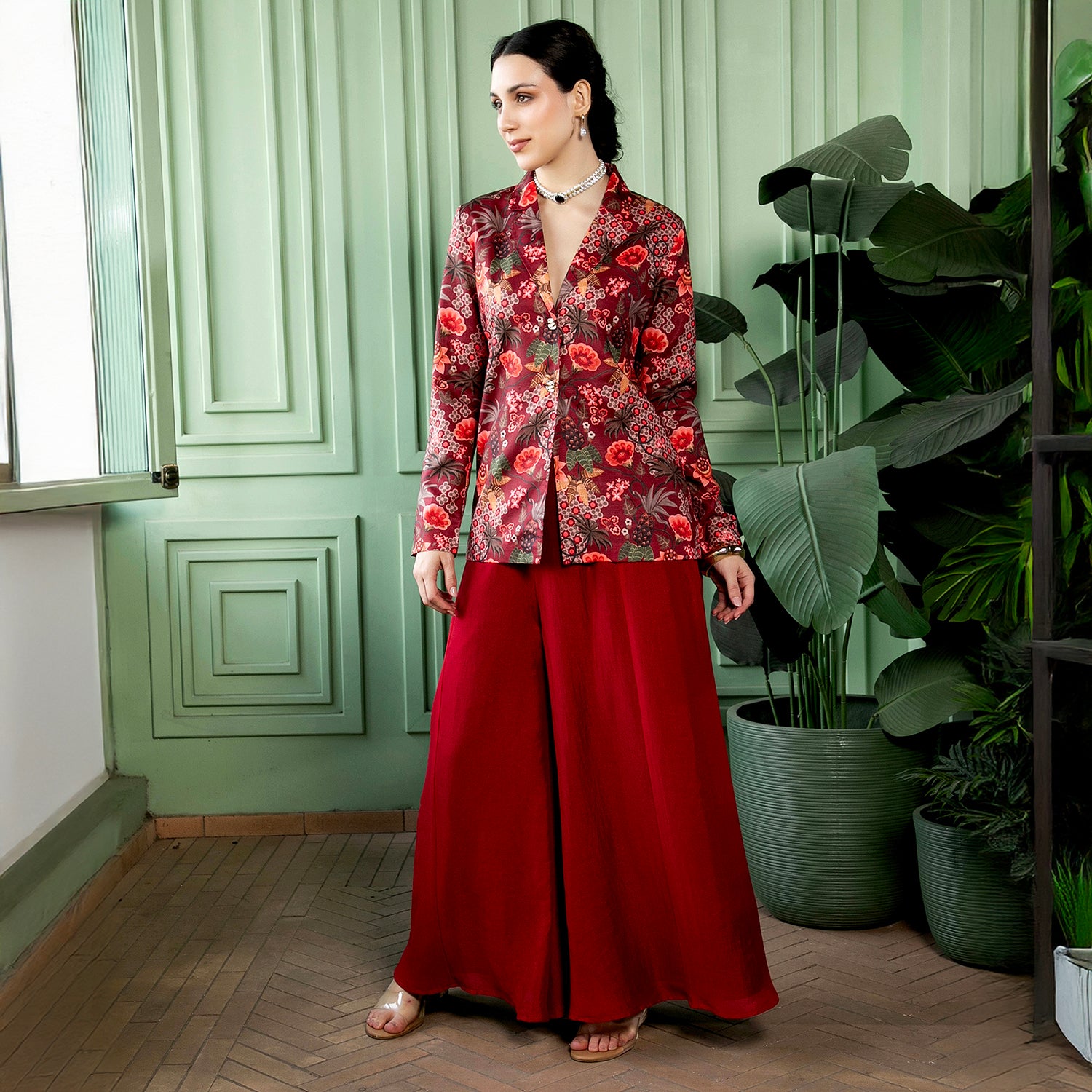 Flared-Flora Co-Ord Set