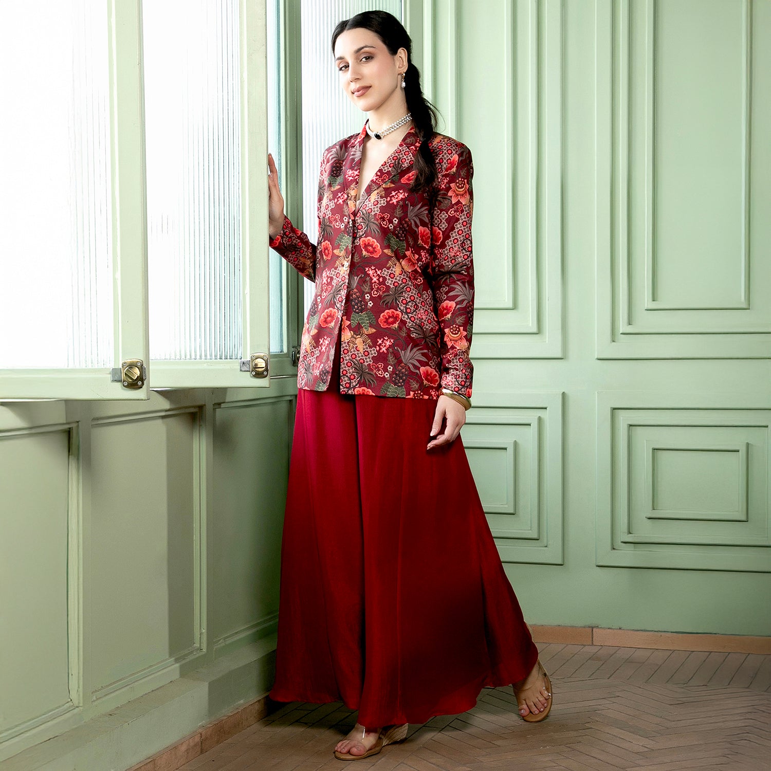 Flared-Flora Co-Ord Set